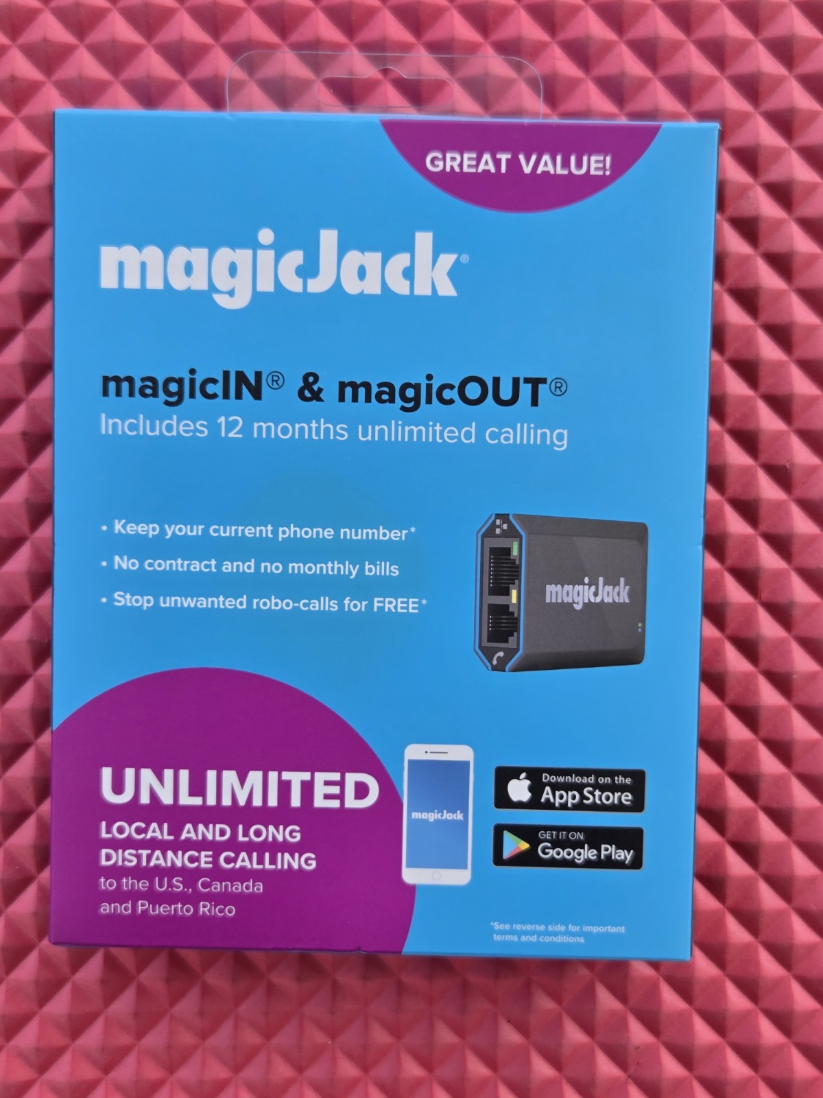 NEW magicJack Home Unlimited Local and Long Distance Calling To The U.S.,CANADA 