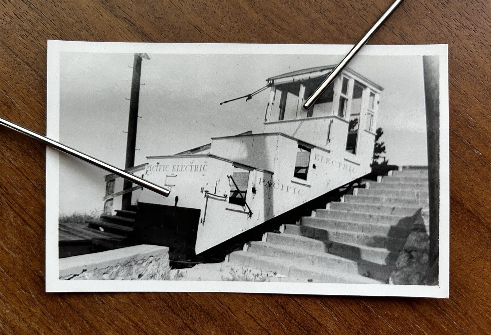 VTG 1939 Pacific Electric Incline Car No. 3 Echo Mountain Mt Lowe Altadena Photo VTG 1939 Pacific Electric Incline Car No. 3 Echo Mountain Mt Lowe Altadena Photo