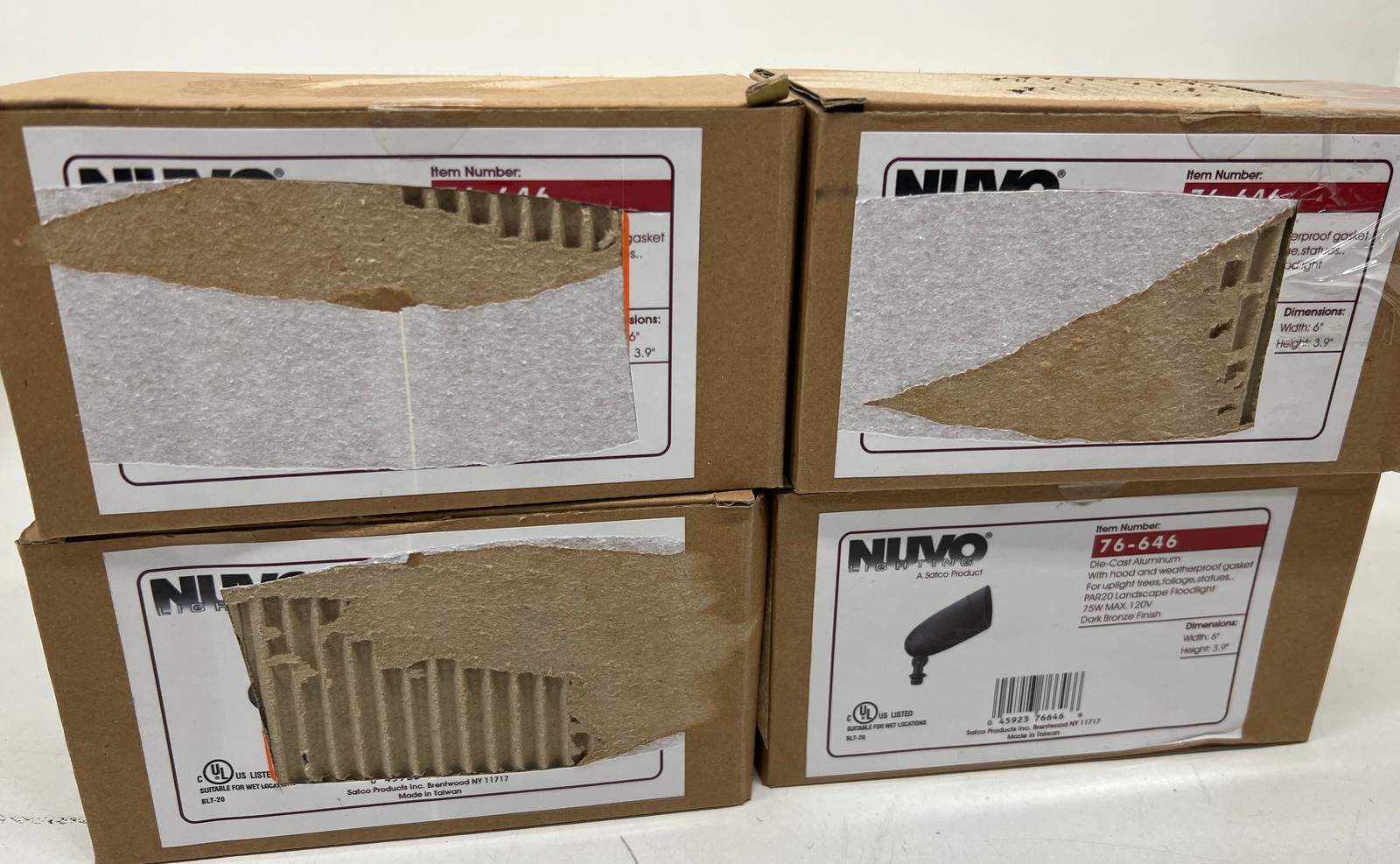 LOT OF 2 SATCO NUVO Dark Bronze Hardwired Landscape Flood Light *READ*