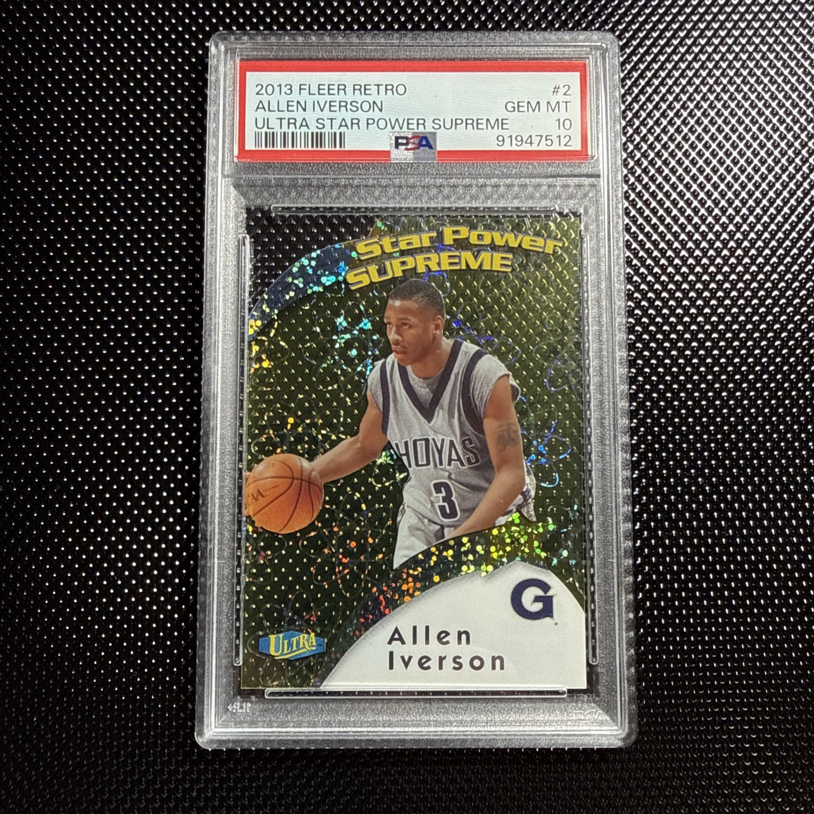 Allen Iverson 2013 Fleer Retro Star Power Supreme #2 PSA 10 GEM MINT POP 5 GRAIL Allen Iverson 2013 Fleer Retro Star Power Supreme #2 PSA 10 GEM MINT POP 5 GRAIL