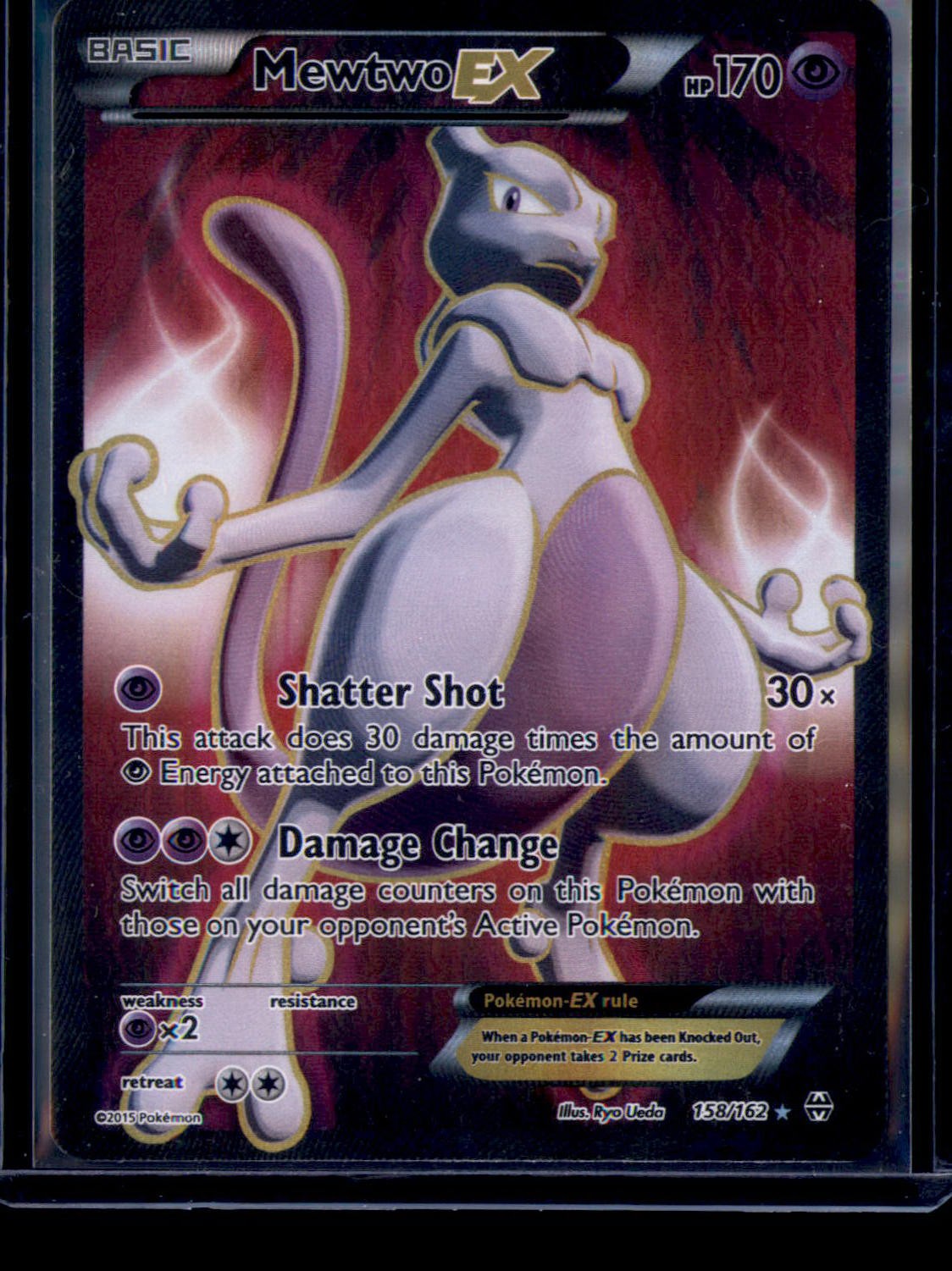 Mewtwo EX 158/162 Ultra Rare BREAKthrough Pokemon Holo Near Mint