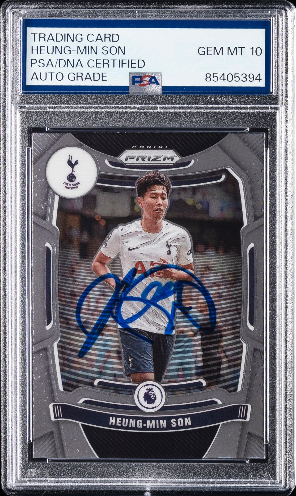 2021-22 Panini Prizm Premier League Heung-Min Son Signed #163 PSA GEM MT 10 AUTO