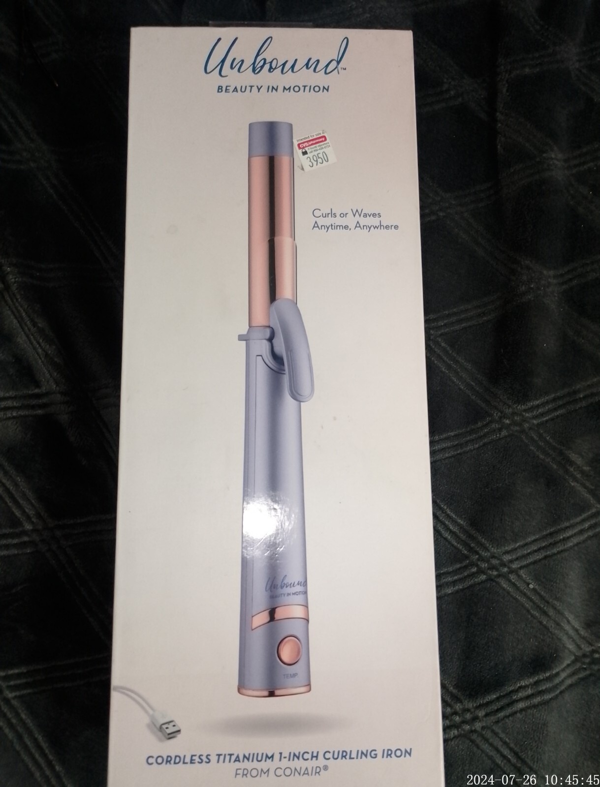 New Unbound Beauty in Motion 1” Titanium Cordless Curling Iron CR420 Open Box New Unbound Beauty in Motion 1” Titanium Cordless Curling Iron CR420 Open Box