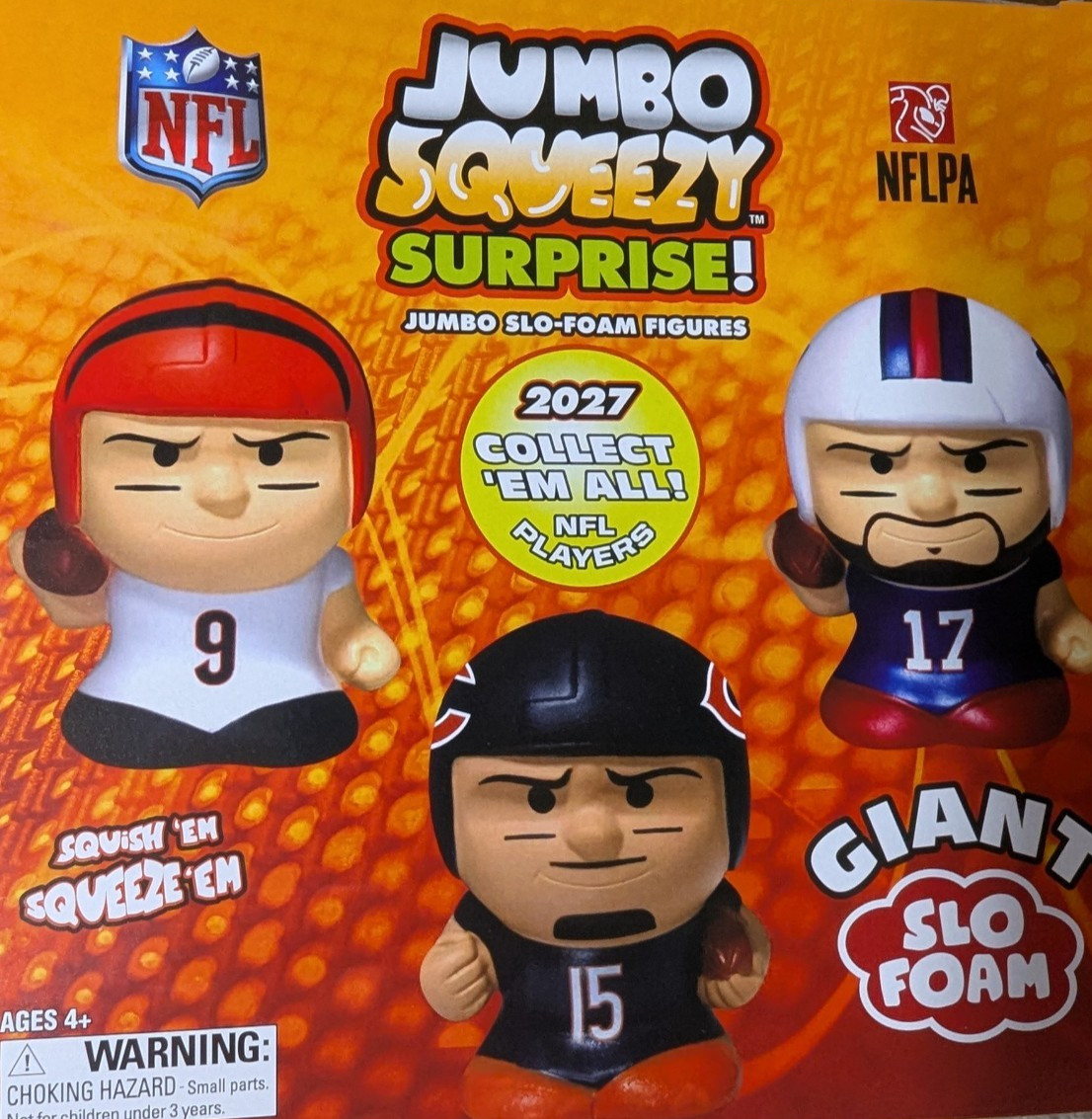 1 NFL FOOTBALL 2027 JUMBO SQUEEZY SURPRISE CAPSULE BLIND PACK 5\