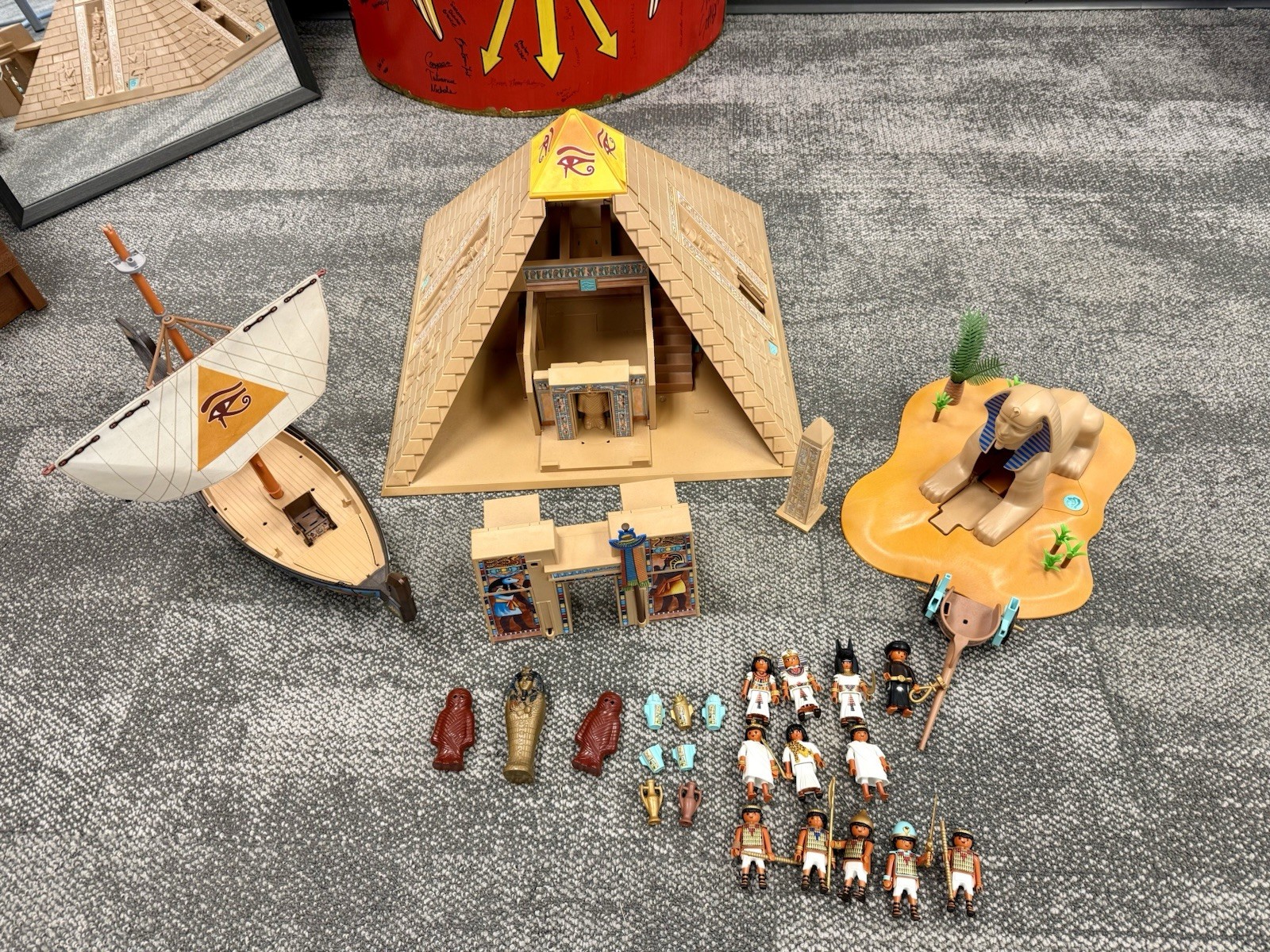 Playmobil Ancient Egypt Pyramid Playset w/ Sphinx, Boat & Figures