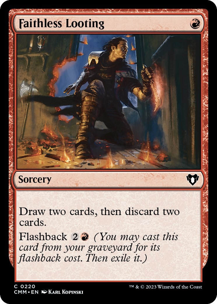 NM - Faithless Looting CMM - 220 Commander Masters