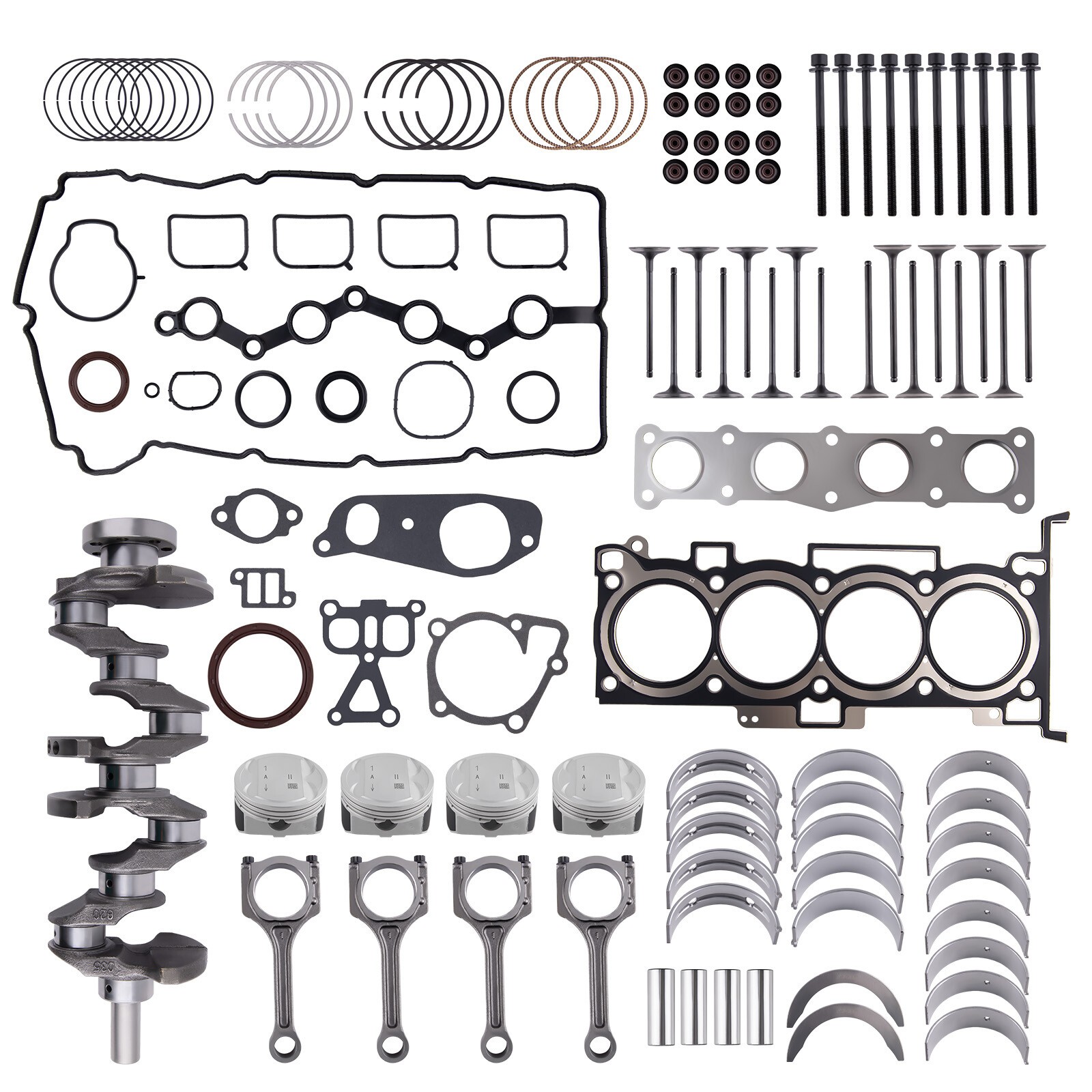 G4KD 2.0L Engine Overhaul Rebuild Kit Crankshaft Connecting Rods For Hyundai Kia