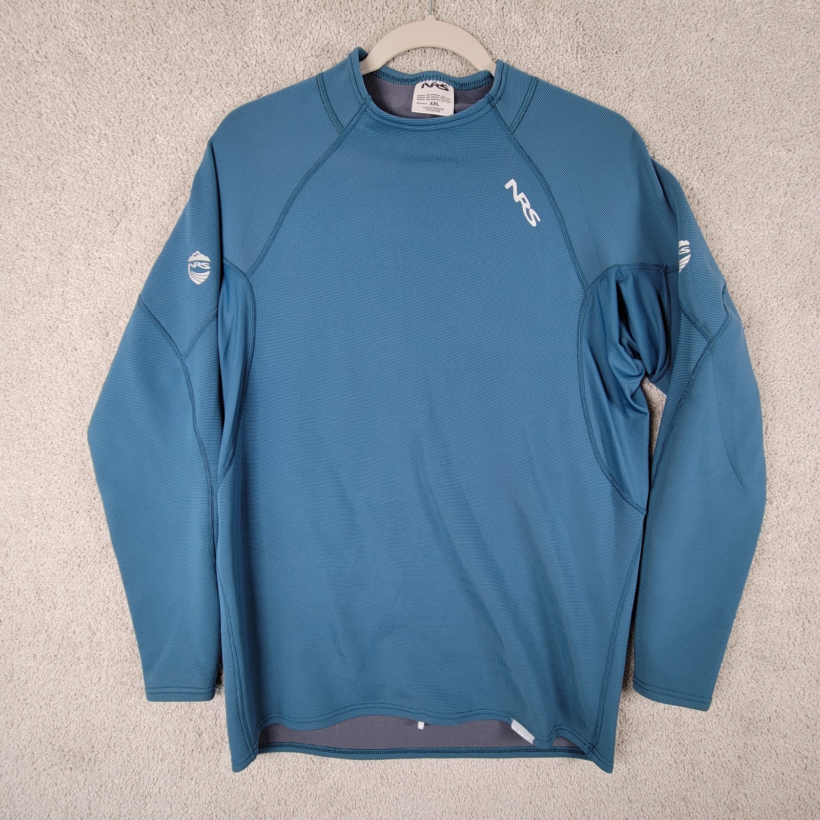 NRS HydroSkin 0.5 Mens XXL Blue Neoprene Paddling Top Long Sleeve NRS HydroSkin 0.5 Mens XXL Blue Neoprene Paddling Top Long Sleeve