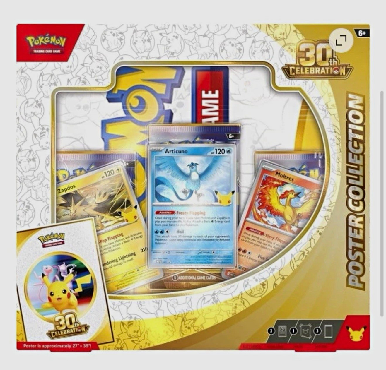 Pokemon 30th Celebrations Poster Collection Articuno Zapdos Moltres 3 Promo Holo Pokemon 30th Celebrations Poster Collection Articuno Zapdos Moltres 3 Promo Holo