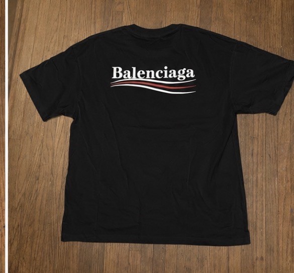 Balenciaga Black Logo Graphic Print Cotton Crewneck T-Shirt Mens 2XL