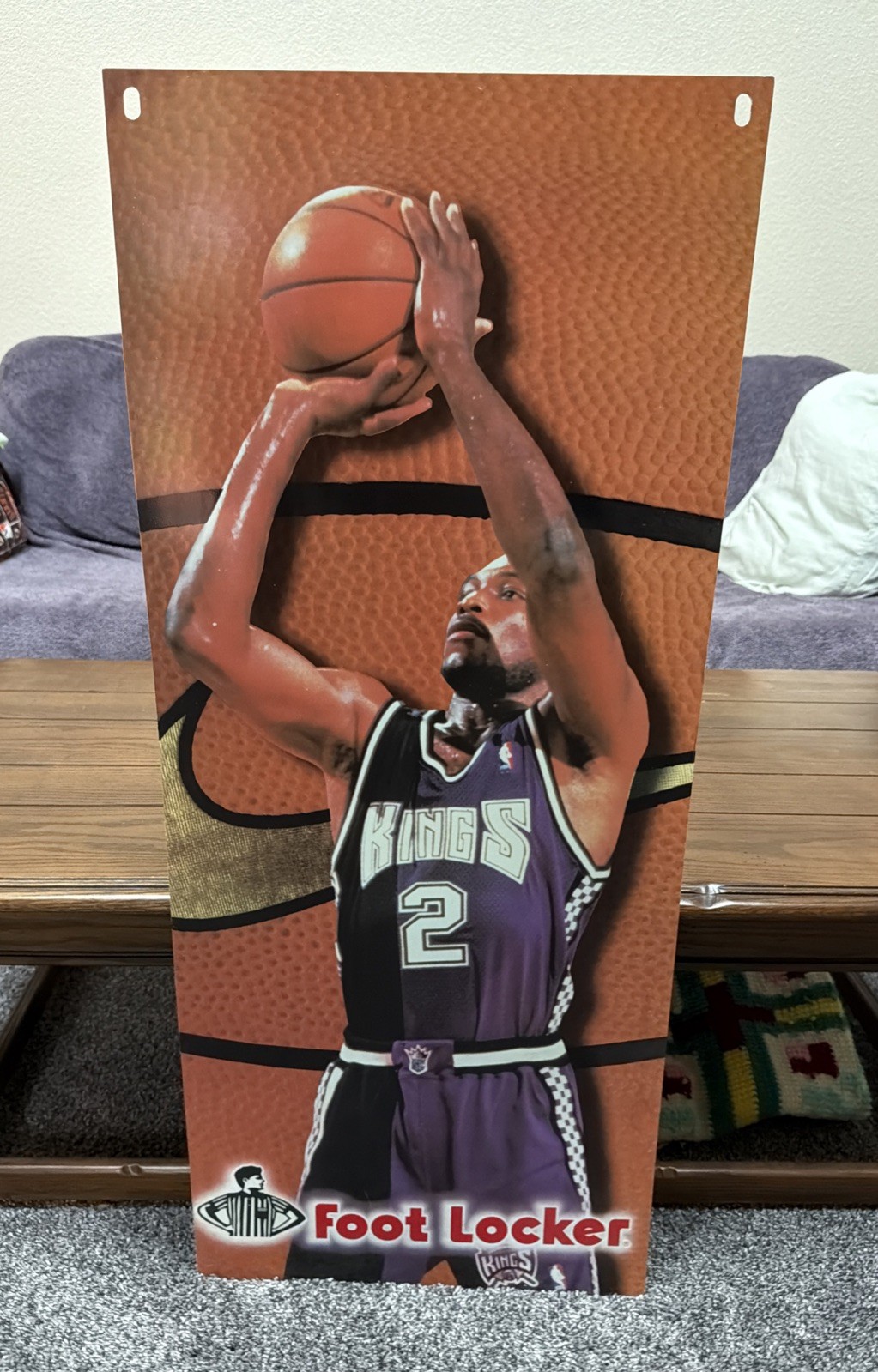 VTG 90s Foot Locker Sacramento Kings Mitch Richmond Plastic Retail Sign RARE 38” VTG 90s Foot Locker Sacramento Kings Mitch Richmond Plastic Retail Sign RARE 38”