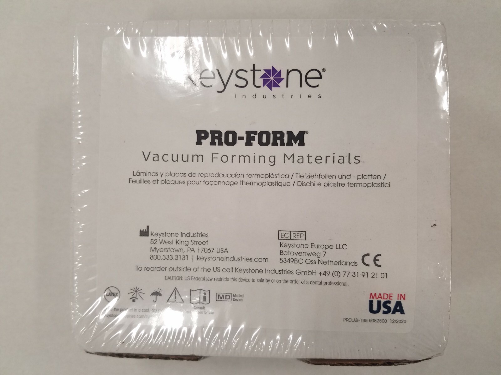 *25-Sheets* Keystone Pro-Form Vacuum Forming Material Soft EVA Clear 9596980 *25-Sheets* Keystone Pro-Form Vacuum Forming Material Soft EVA Clear 9596980