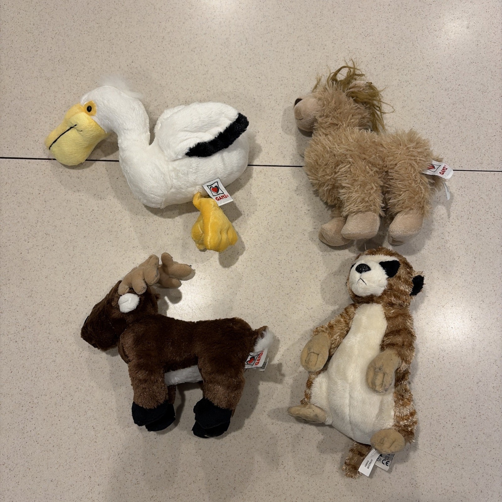 GANZ WebKinz Plush Lot HM137 Reindeer HM211 Pelican HM644 Meerkat HM661 Alpaca GANZ WebKinz Plush Lot HM137 Reindeer HM211 Pelican HM644 Meerkat HM661 Alpaca