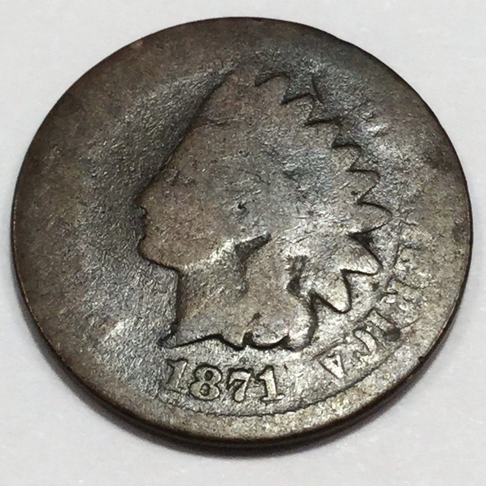 1871 Indian Head Penny Rare Early Date