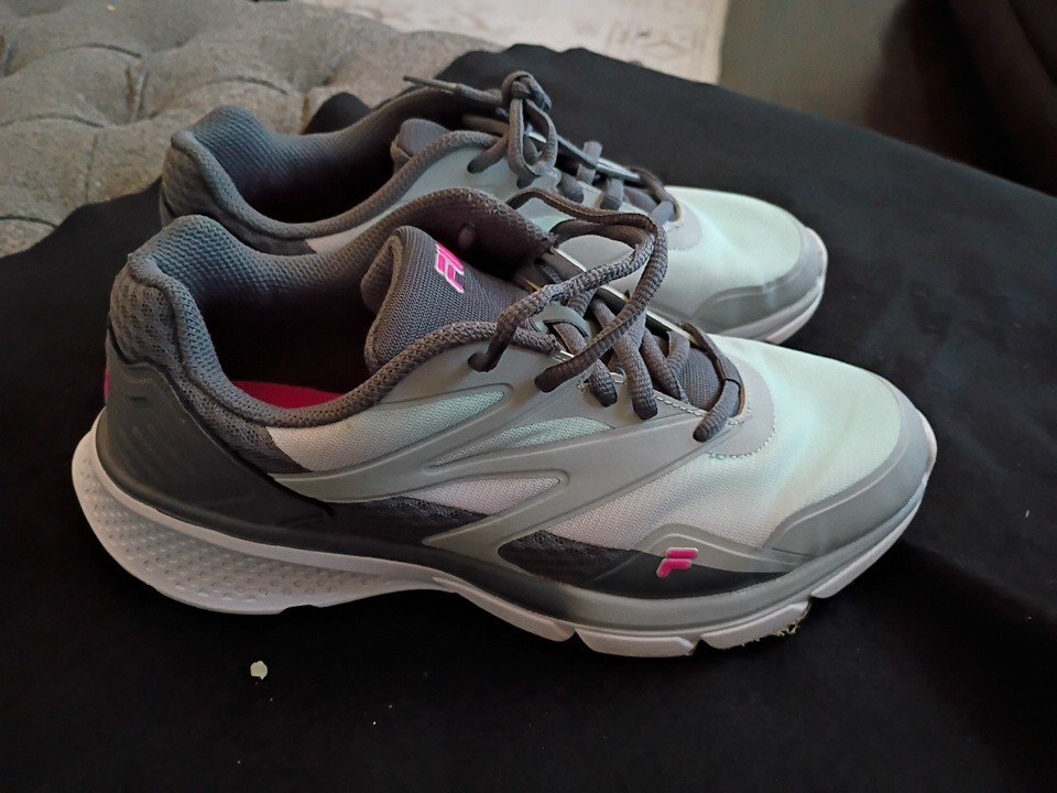 Fila Memory Cryptonic 9 Womens Running Athletic Gray Teal Pink Sneakers Size 9.5