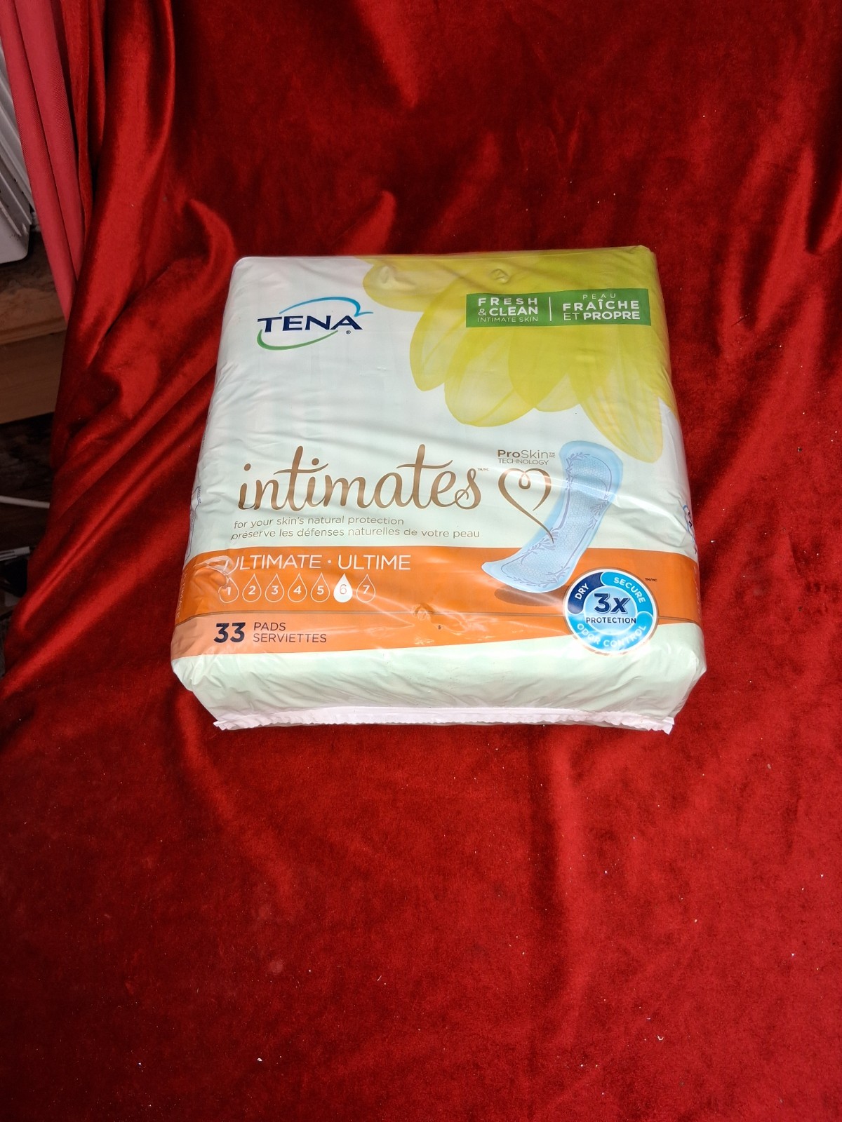 Tena Intimates Ultimate Absorbency Pads 33 Count ProSkin Technology New