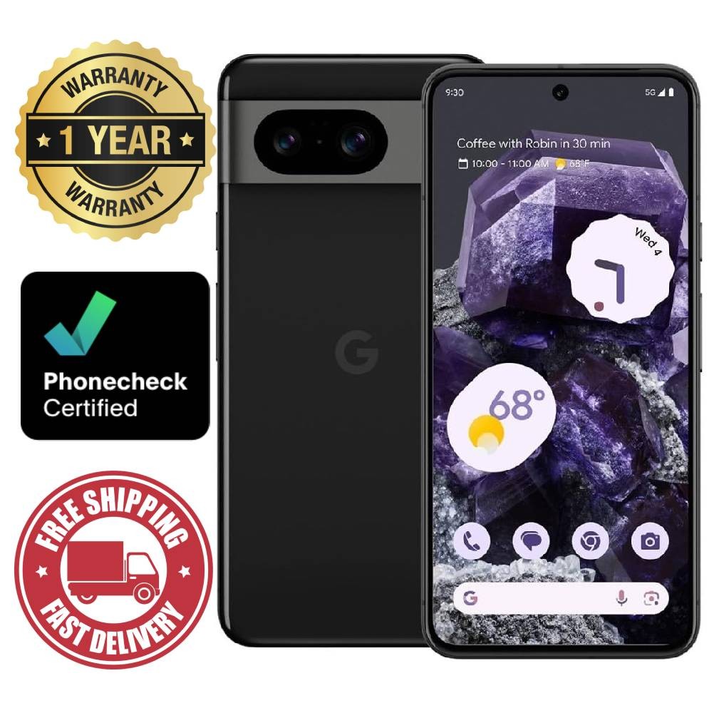 Google Pixel 8 - 128 GB - Obsidian (Unlocked) Smartphone - Very Good