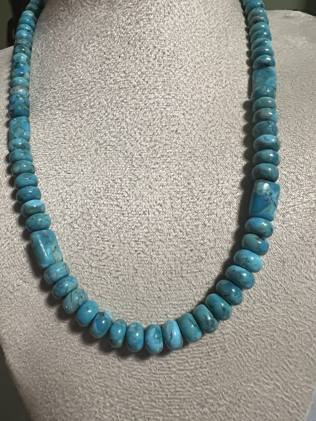 Jay King DTR Turquoise Necklace 925 Sterling Silver Beaded Graduated 16-18\