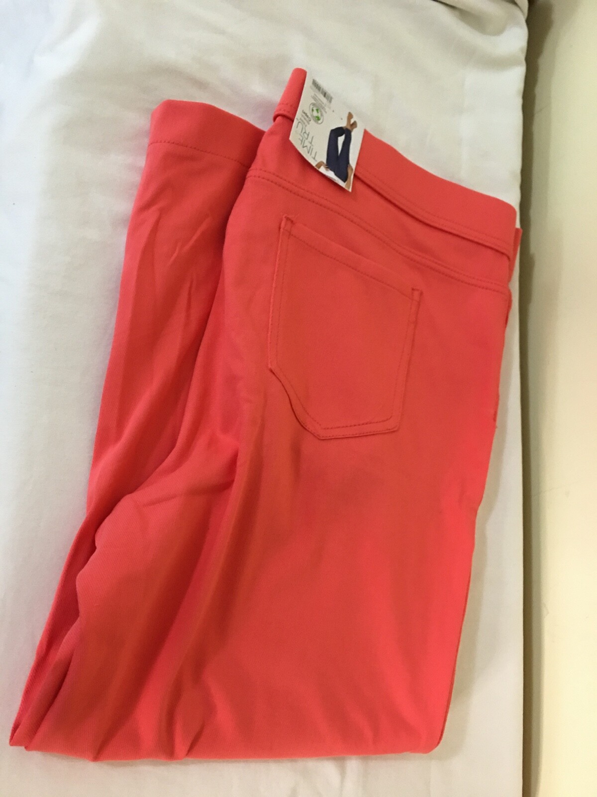 New Time and Tru Women Jeggings Stretch Capri Coral Orange many sizes