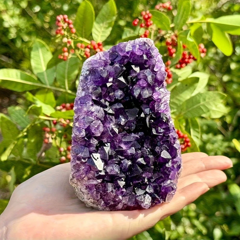 Natural Amethyst Cluster Purple Crystal Stone Healing Crystal Mineral Home Decor