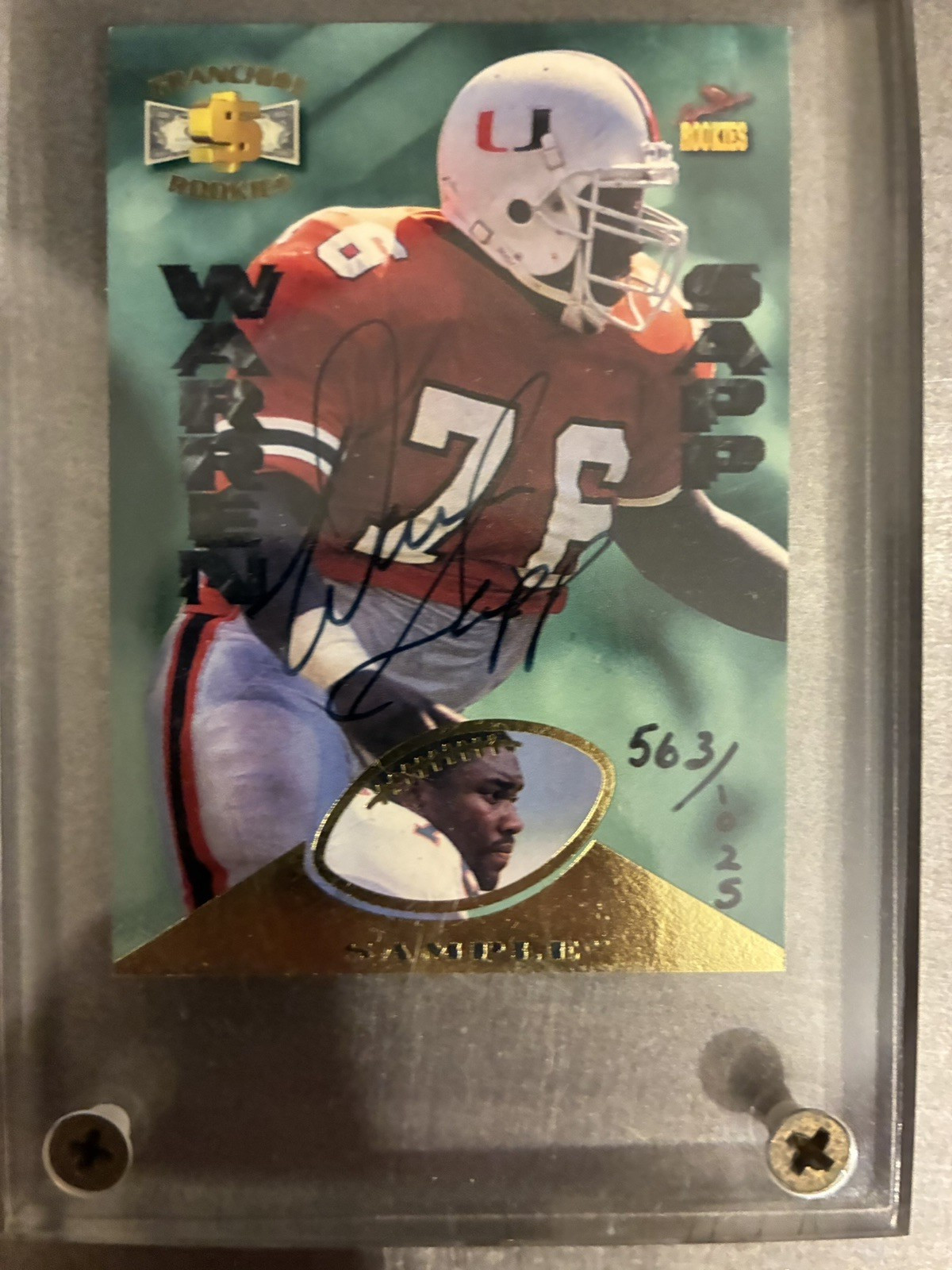1995 SP Championship Warren Sapp #93 Rookie RC Hard Signed Auto Buccaneers 1995 SP Championship Warren Sapp #93 Rookie RC Hard Signed Auto Buccaneers