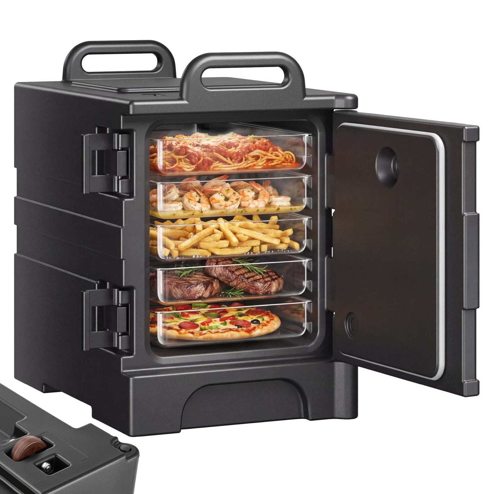 Uimoso Stackable Insulated Food Carrier 81QT for Catering and Dish Transport