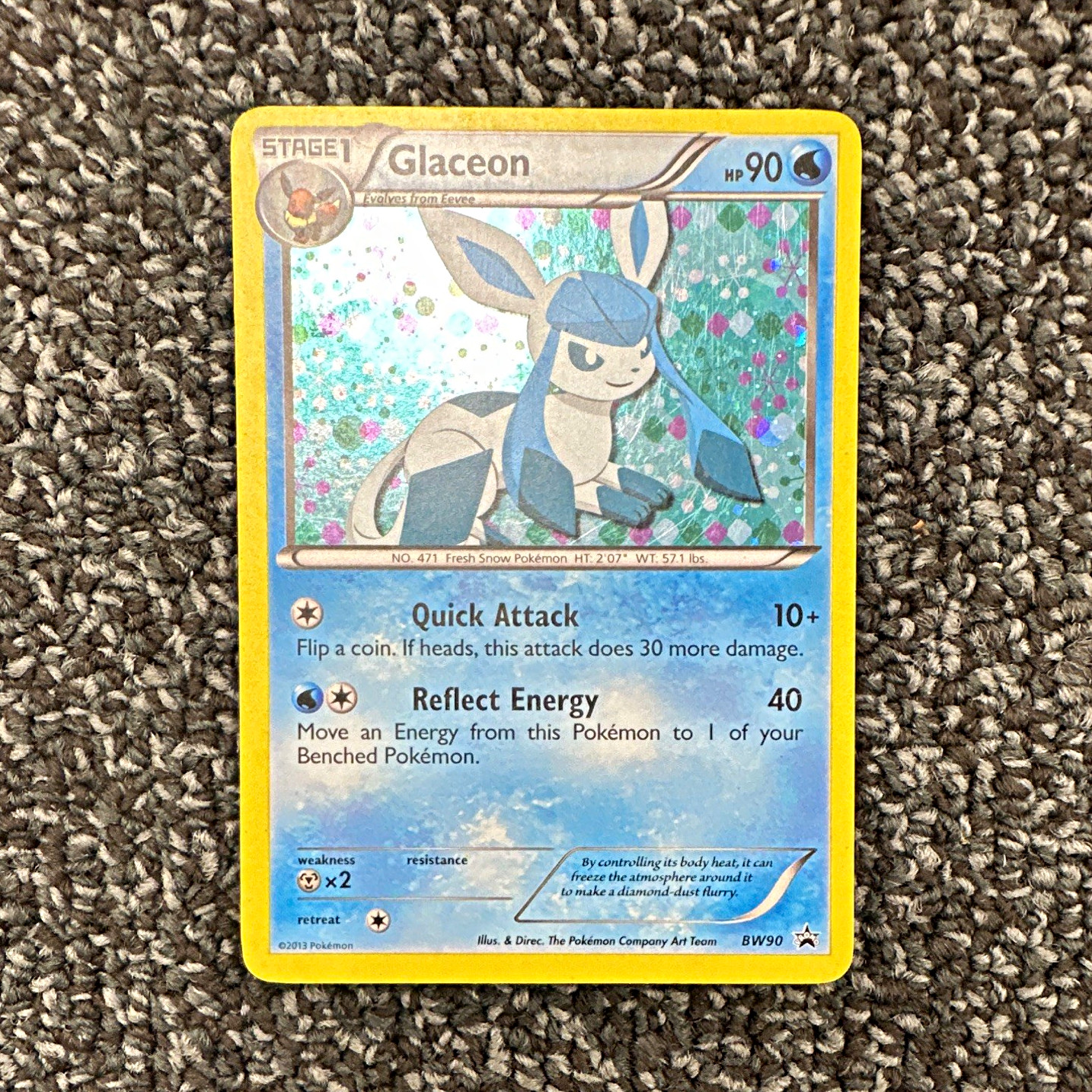 Pokemon Company Glaceon BW90 Black & White Holo Promo Stage 1 90HP EN