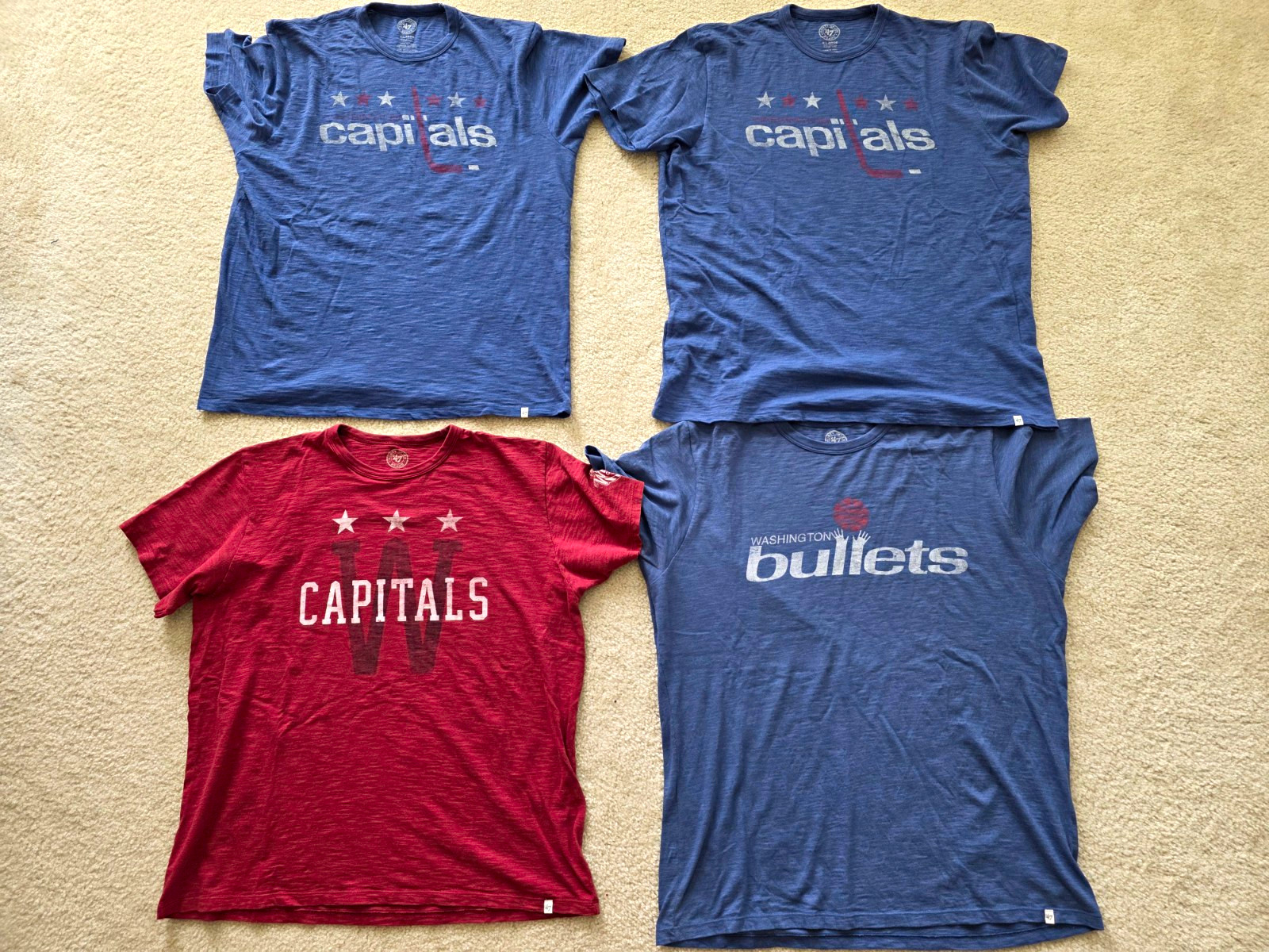 ’47 Brand Washington Capitals NHL Winter Classic T-Shirt Lot of 4 XL Blue/Red ’47 Brand Washington Capitals NHL Winter Classic T-Shirt Lot of 4 XL Blue/Red