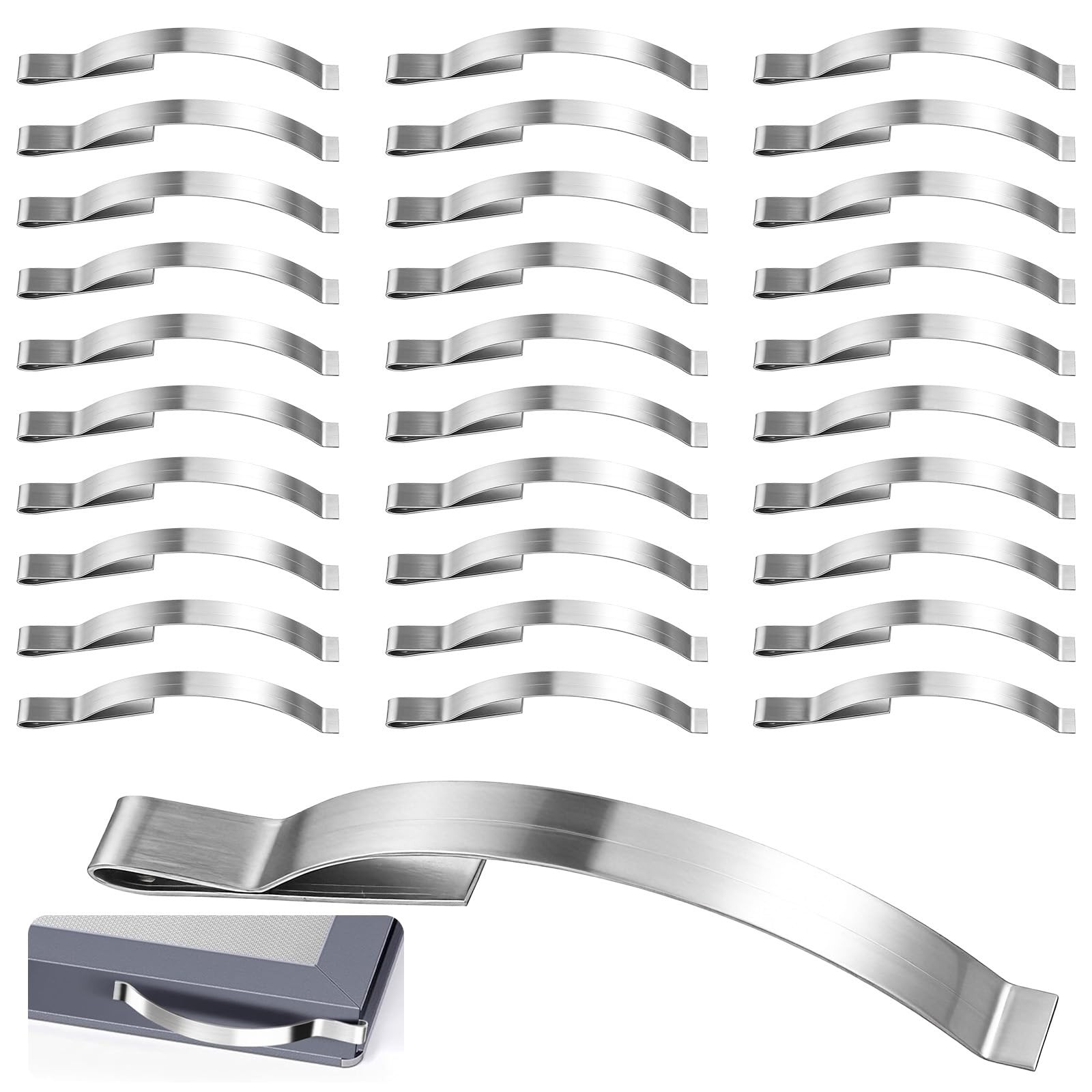 30 Pcs Window Screen Tension Spring Clips, Stainless Steel Window Screen Spri...
