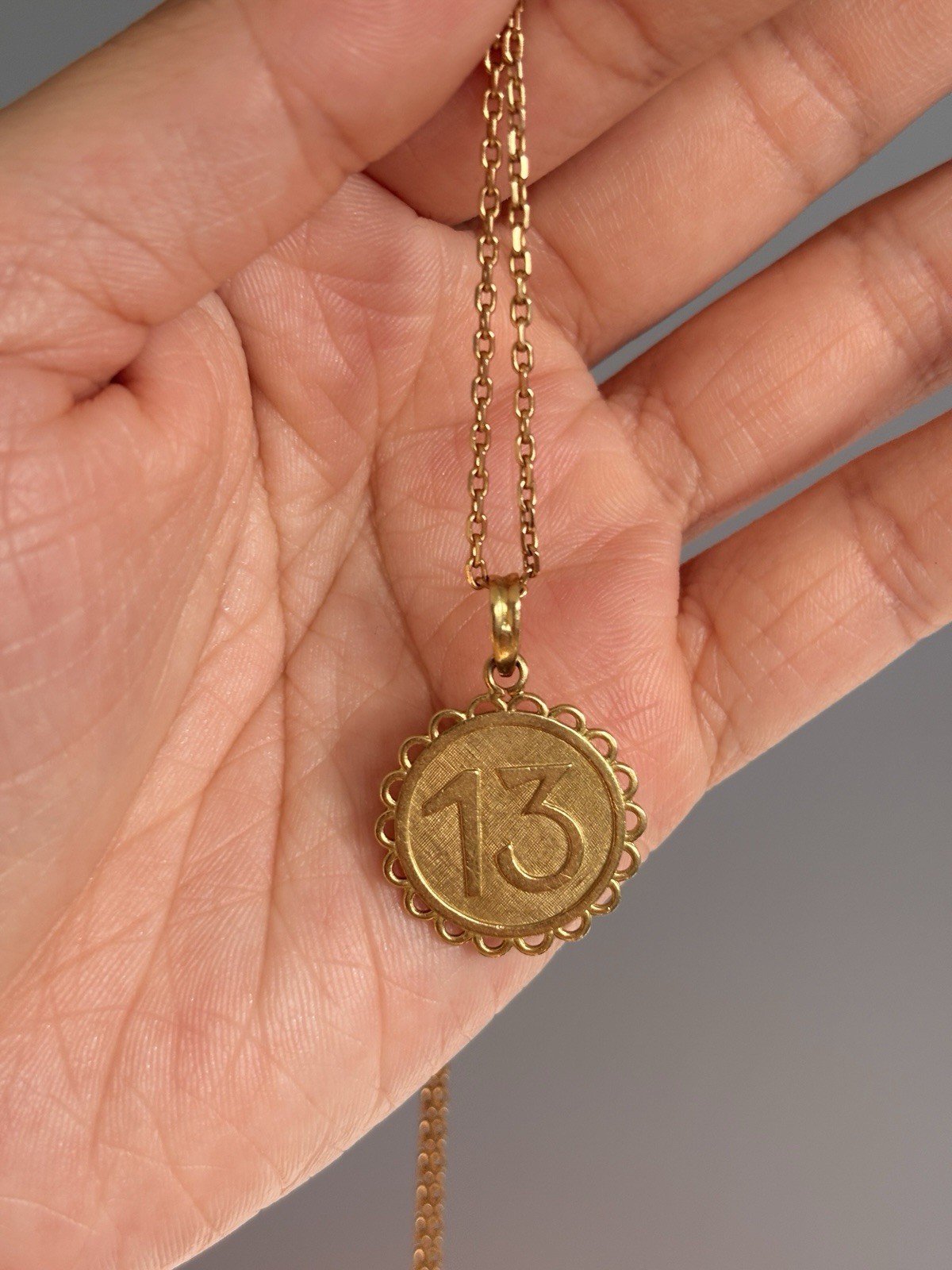 18K Vintage French Lucky Pendant