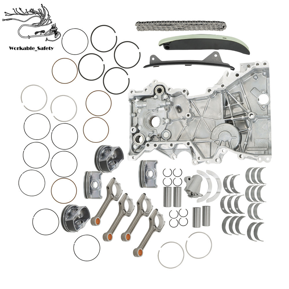 Engine Con Rods Piston Main Rod Bearings Timing Kit For Kia Forte 17-20 2.0L