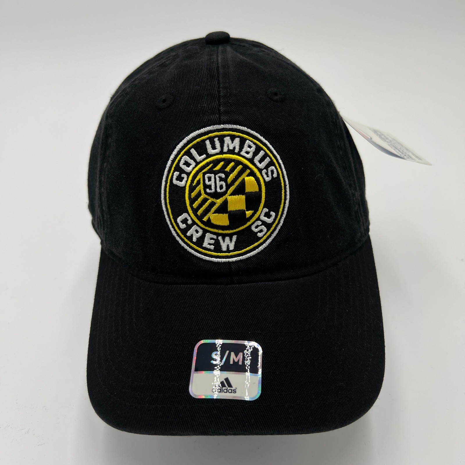 Adidas Columbus Crew SC MLS Soccer Superflex Baseball Cap Hat Black SM New
