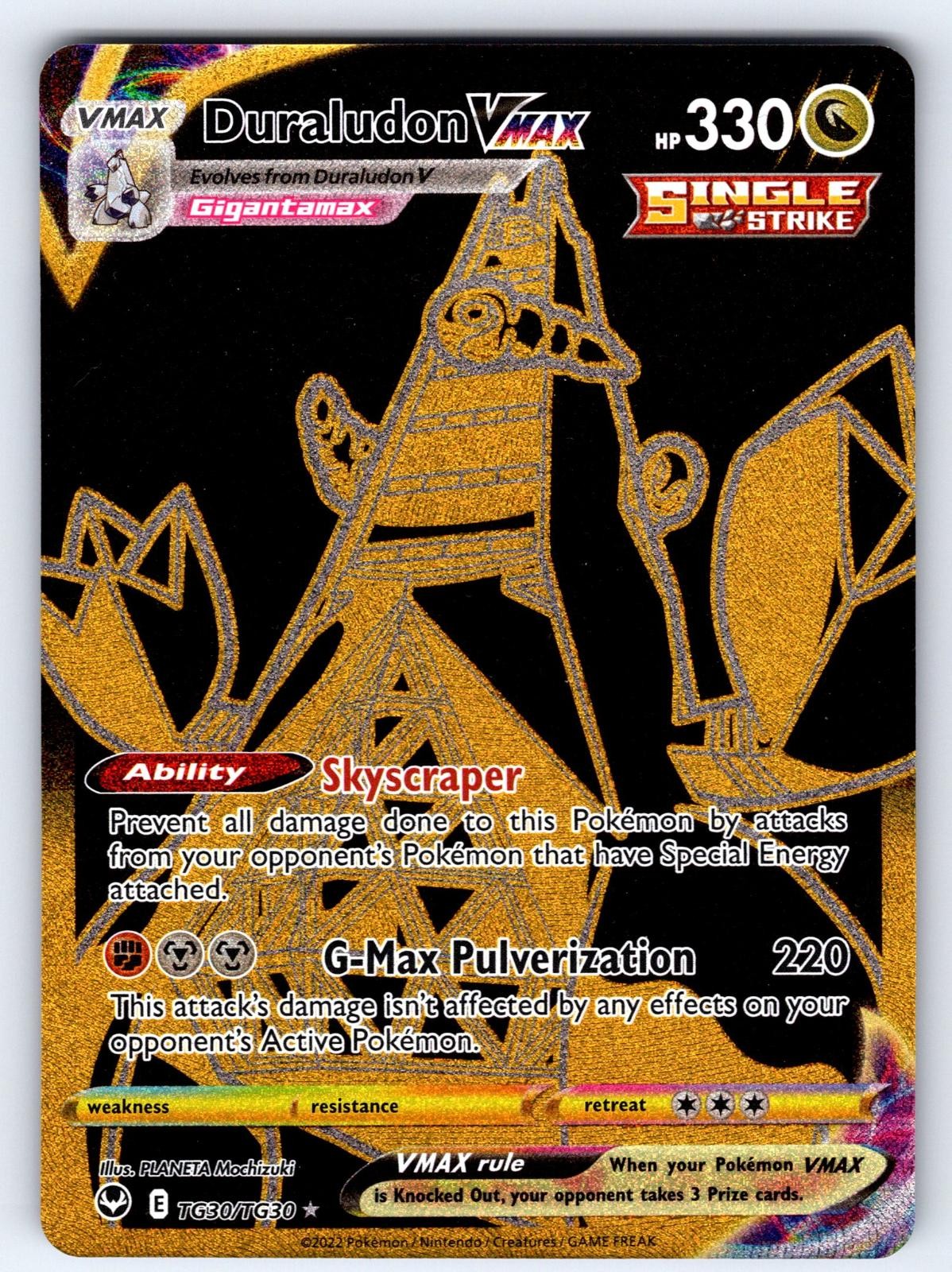 Duraludon VMAX TG30/TG30 Silver Tempest Trainer Gallery Pokemon Holo NM