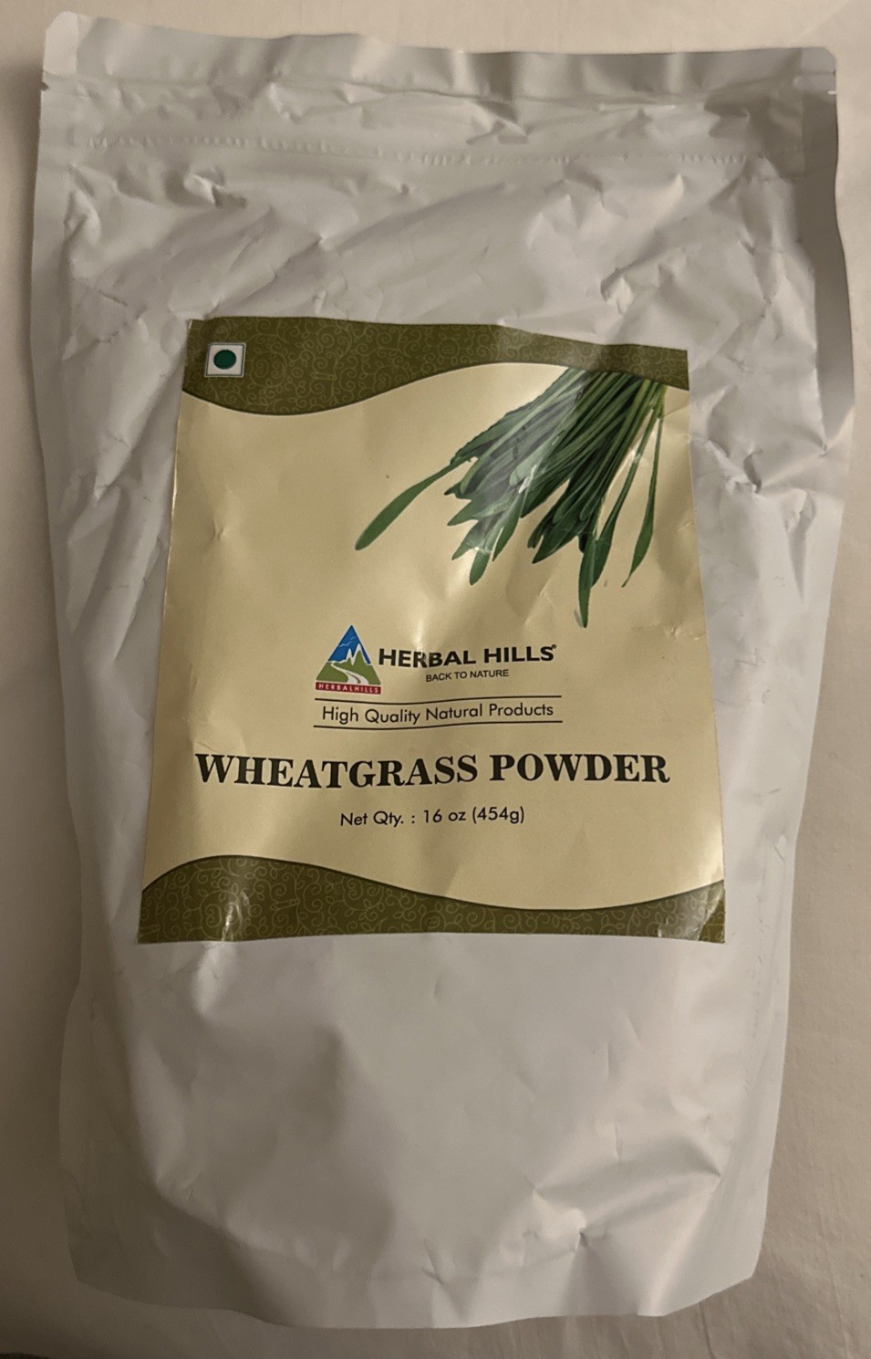Herbal Hills Wheatgrass Powder 16 oz 454g Food Supplement