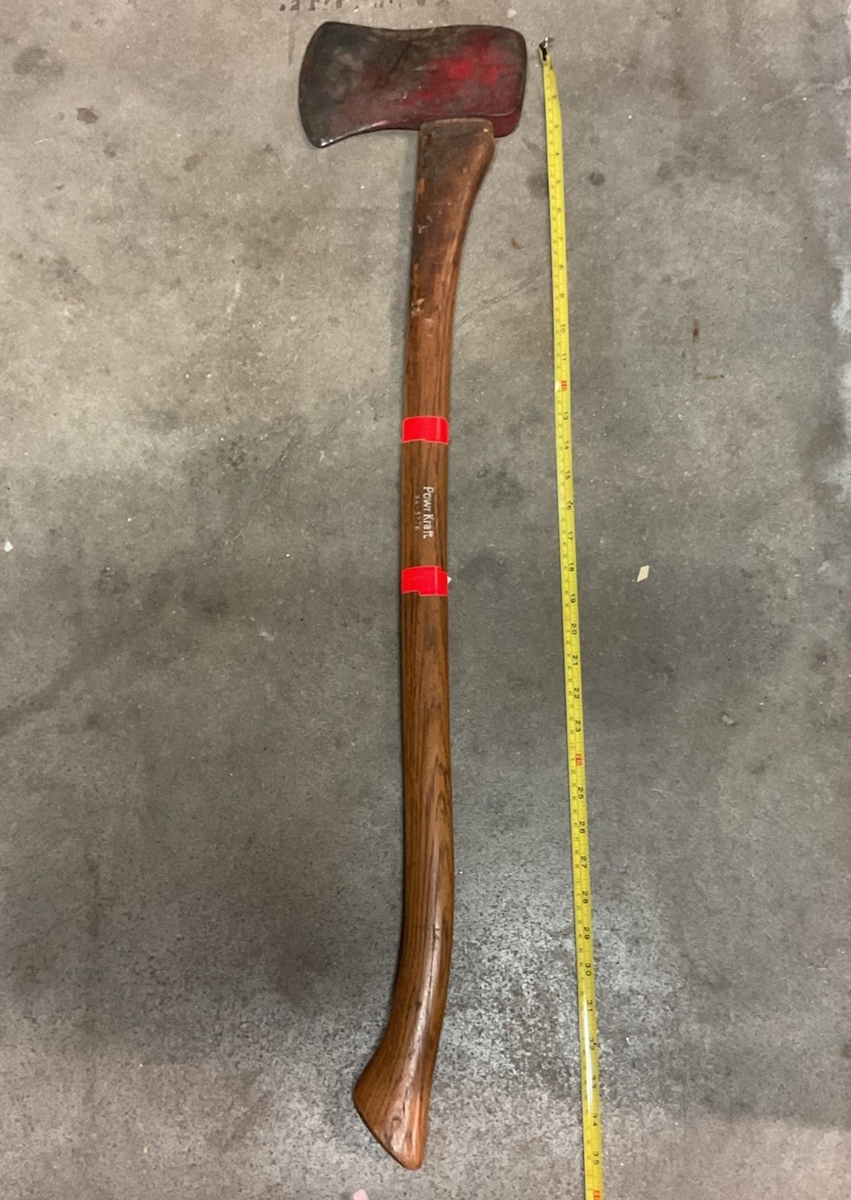 Vintage Powr Kraft Axe, 5lb Total Wt, 35.5”, Single Bit