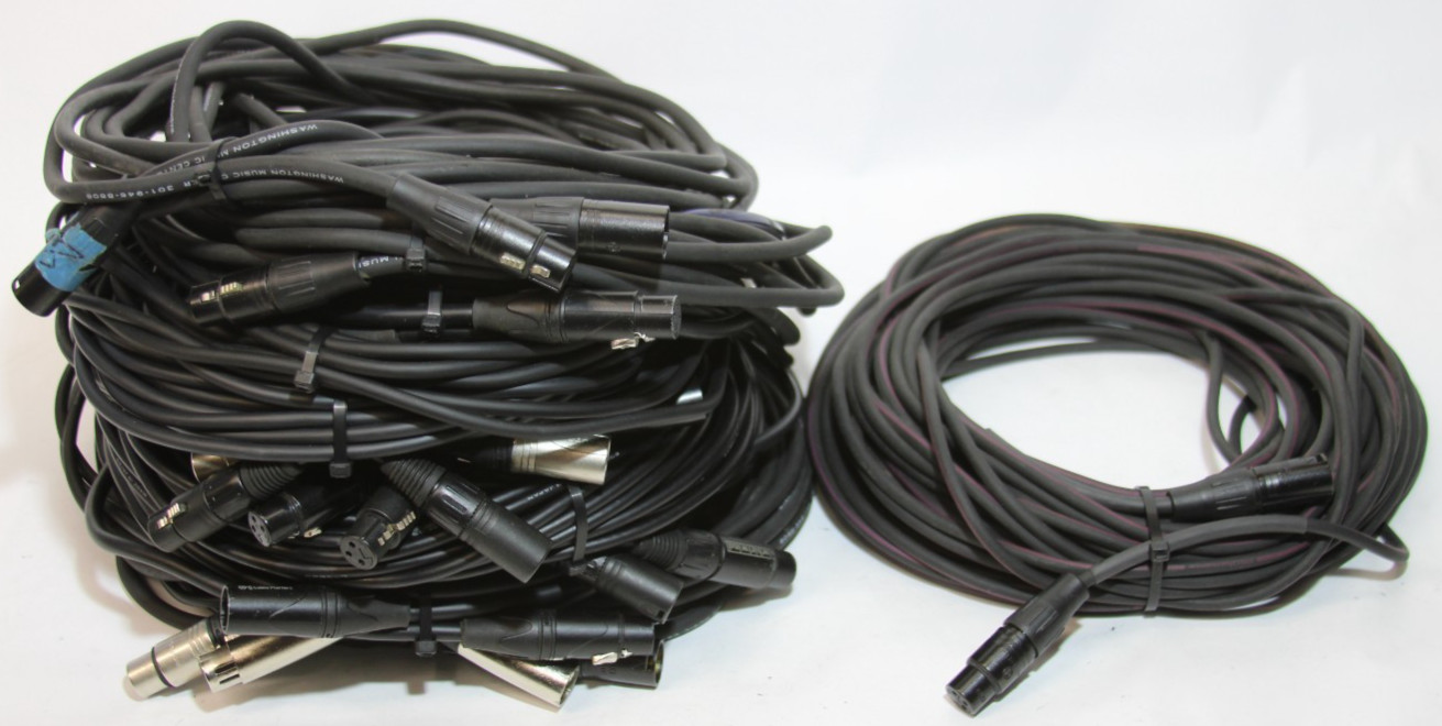 Pro Audio XLR Microphone Cable Bulk LOT Mixed 20-105ft Neutrik Cable Matters 16p Pro Audio XLR Microphone Cable Bulk LOT Mixed 20-105ft Neutrik Cable Matters 16p