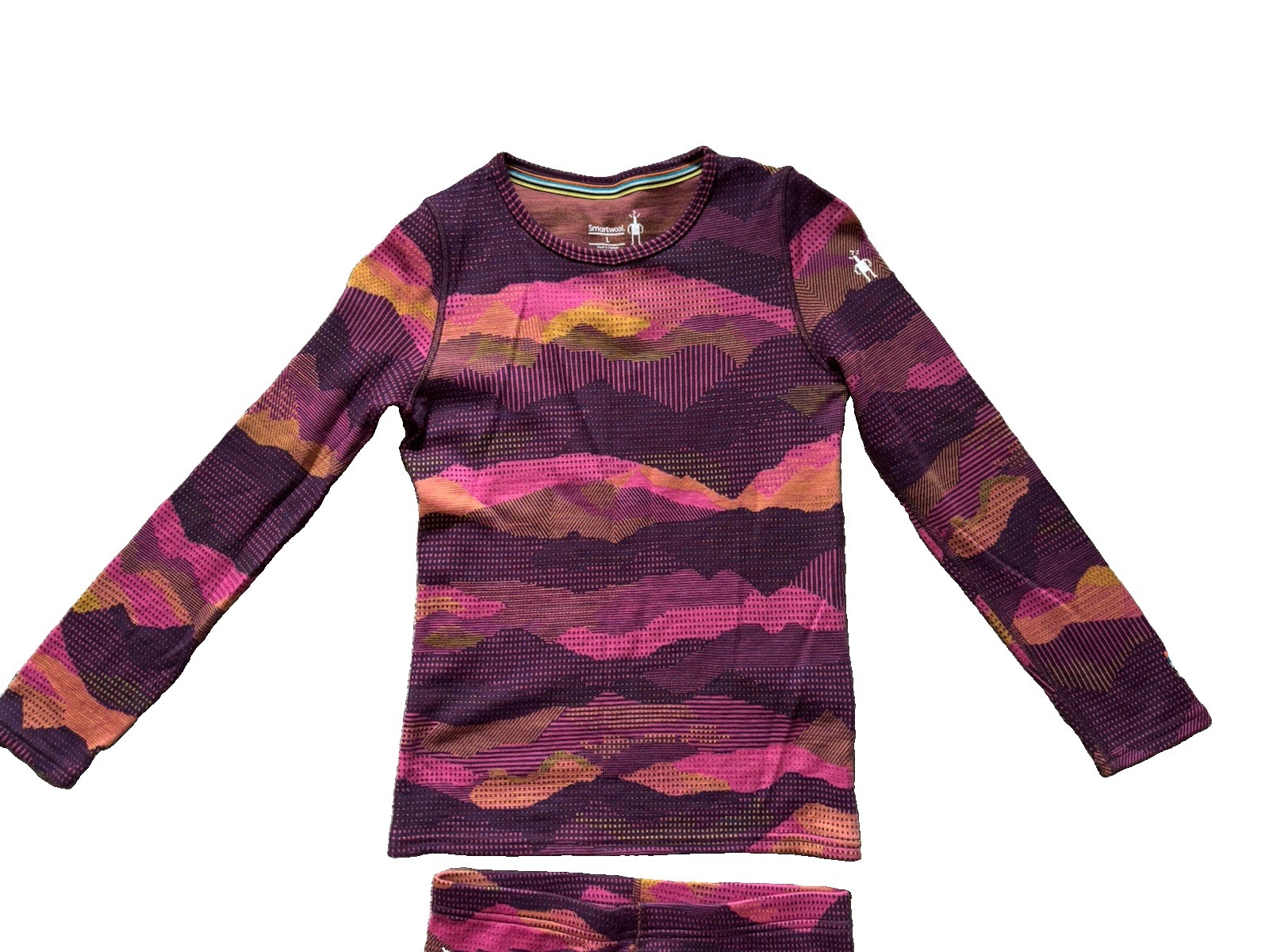 Smartwool Girl’s Pink Merino Wool Base Layer Long Sleeve Top And Leggings Set L Smartwool Girl’s Pink Merino Wool Base Layer Long Sleeve Top And Leggings Set L