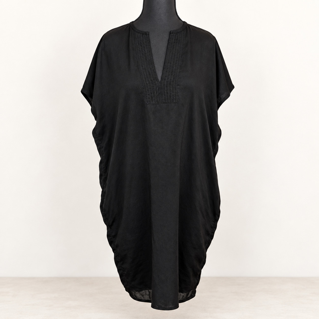 Vince Cocoon Dress Black Caftan Tunic Large