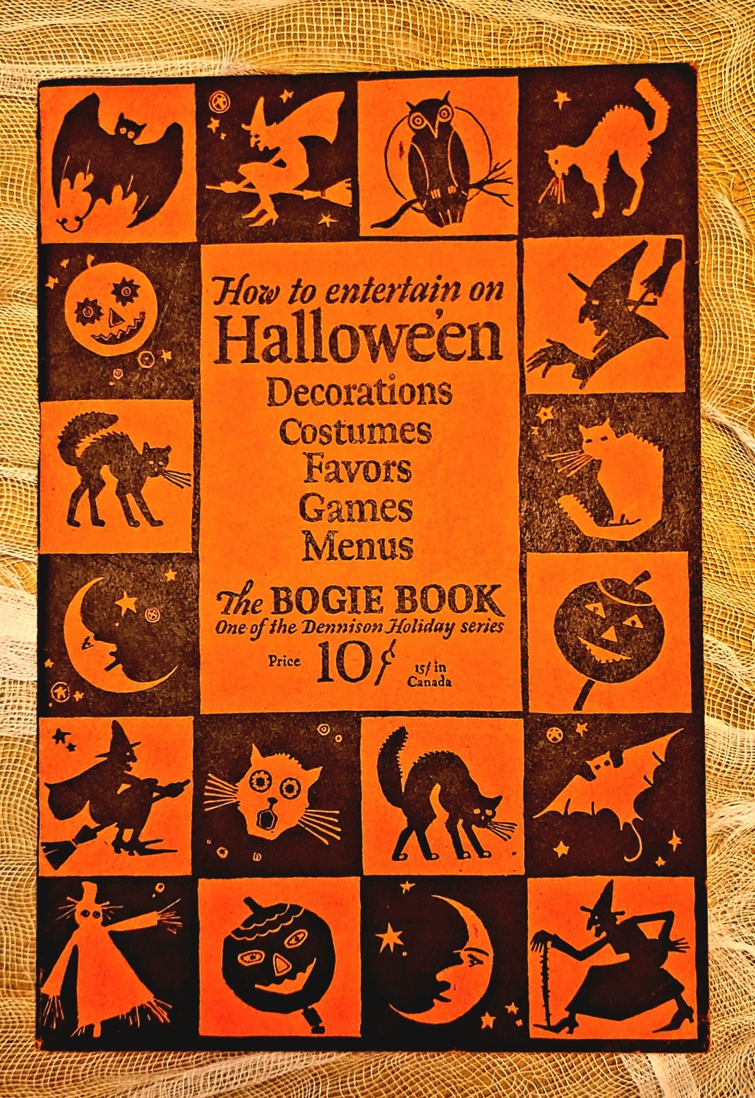 Antique 1926 Dennison Halloween Bogie Book Original Vintage Halloween Ephemera