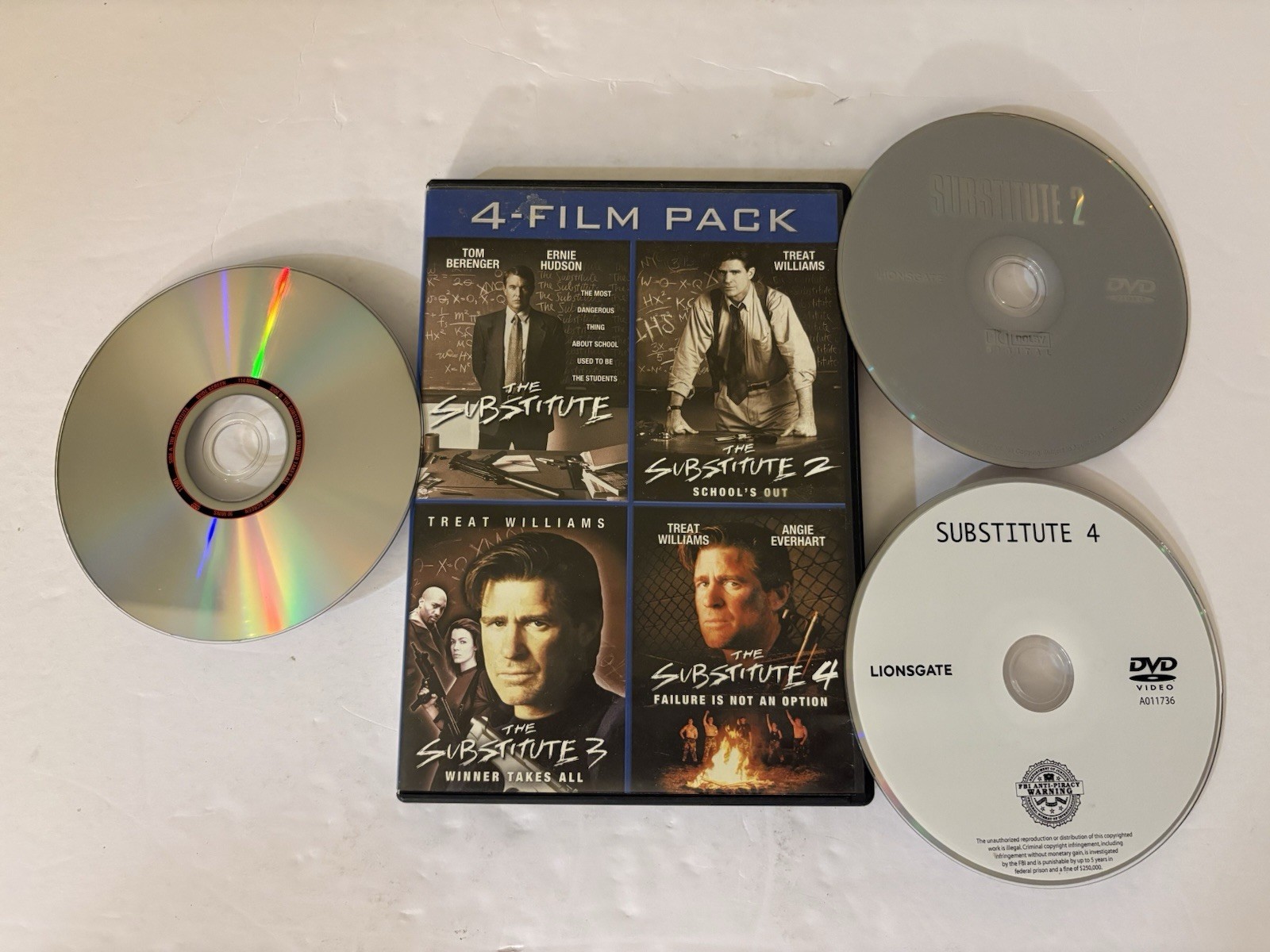 THE SUBSTITUTE 4-FILM COMPLETE COLLECTION DVD 2000 TOM BERENGER TREAT WILLIAMS