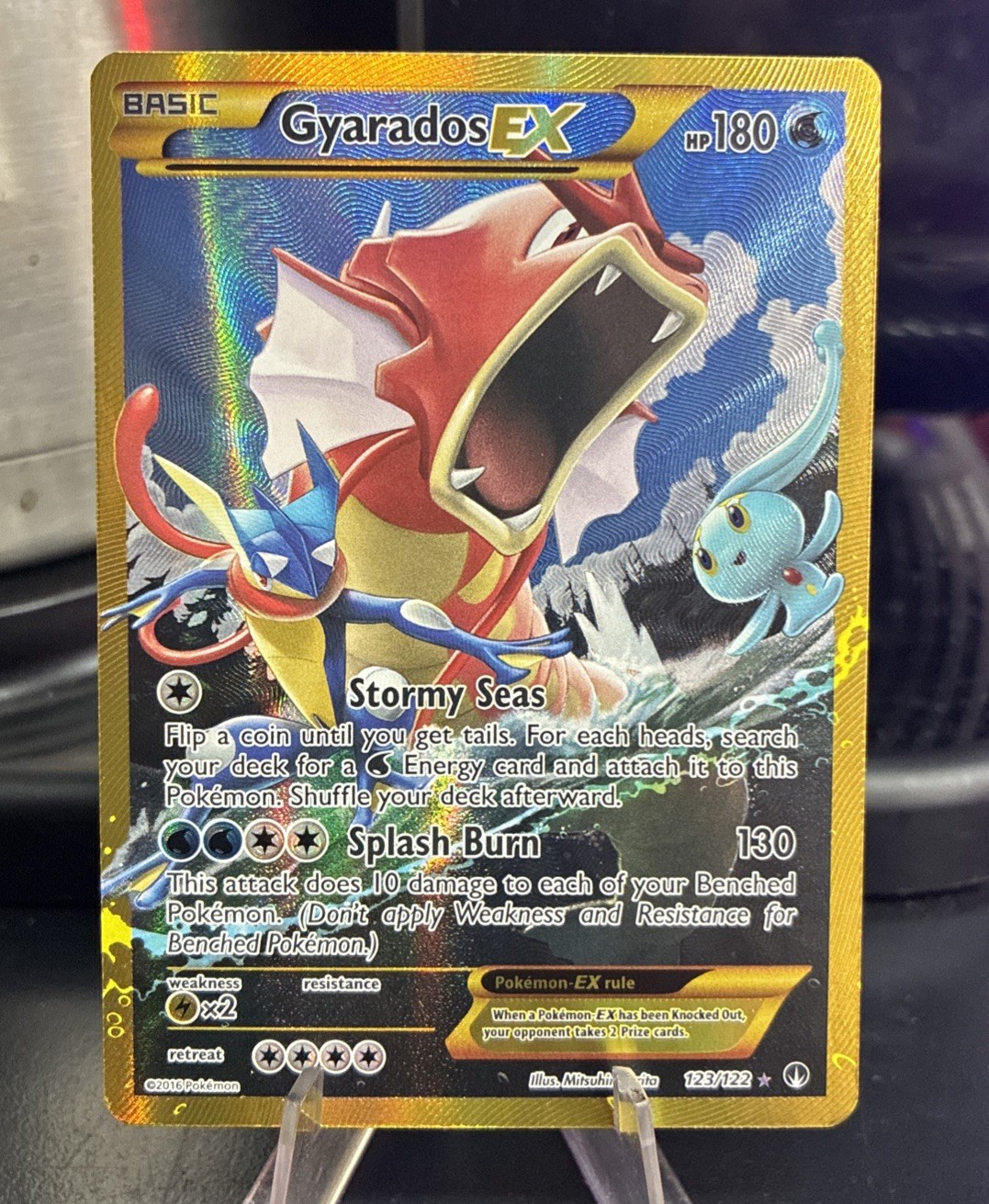 2016 Pokemon XY Gyarados EX #123 Breakpoint SECRET Great Centering NM/M