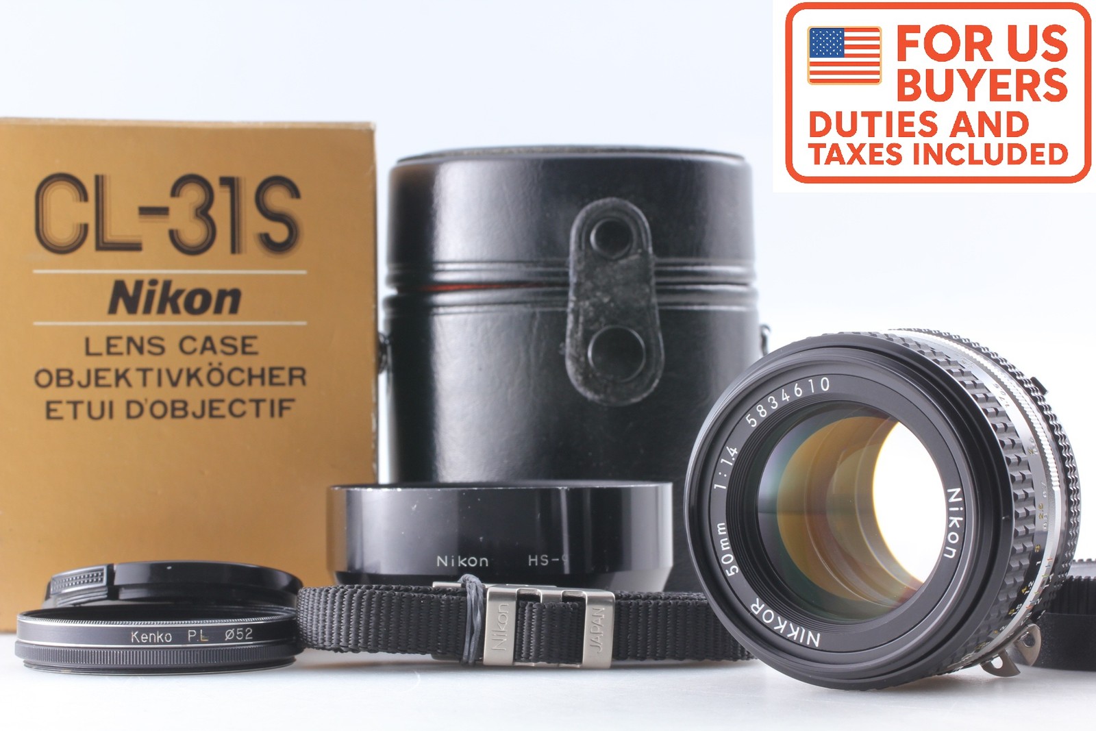 SIC [Near MINT] S/N 583xxxx Nikon Nikkor Ai-s Ais 50mm f1.4 MF Lens for F JAPAN