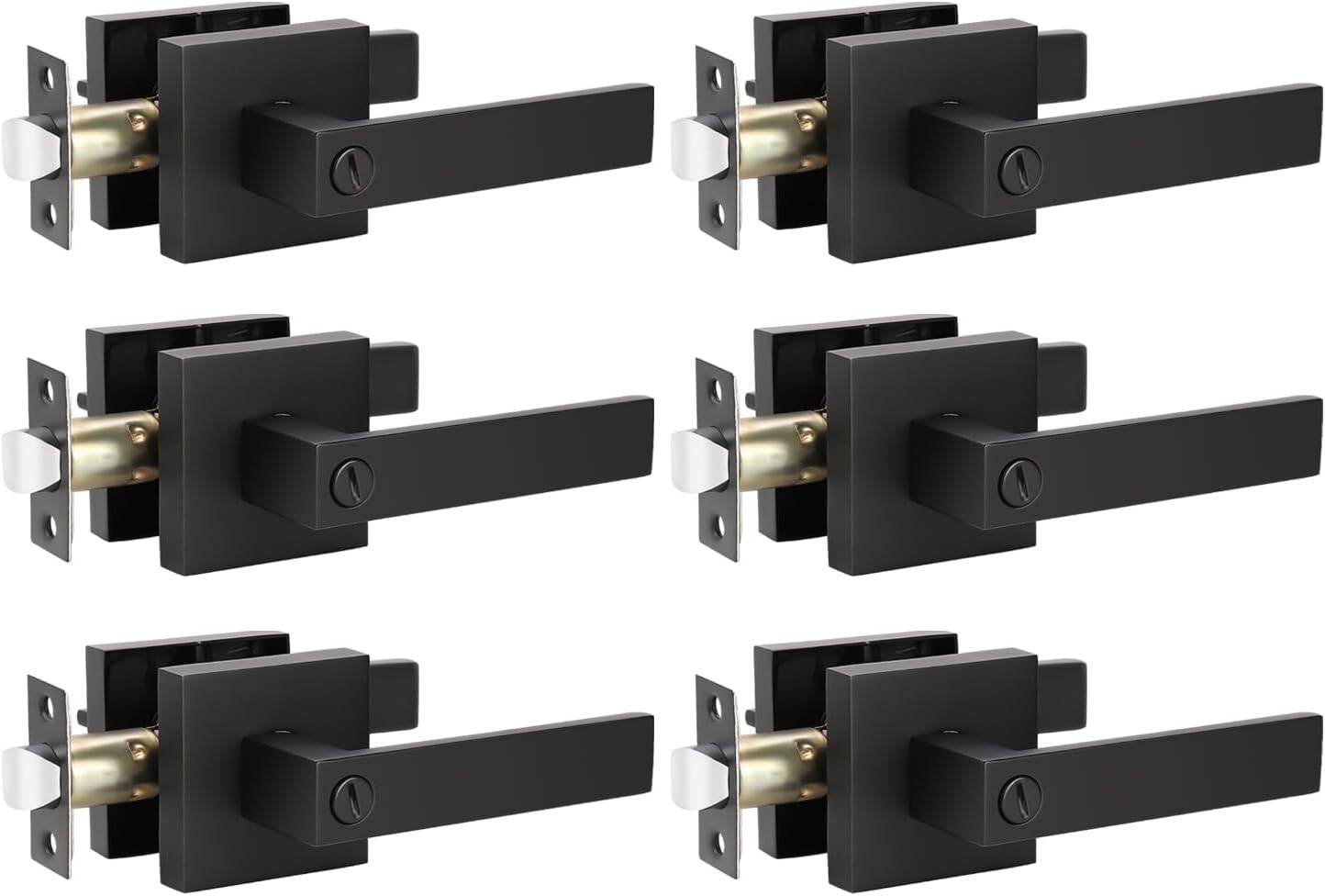 1-20 Pack Black Interior Door Handles for Left or Right Handing Passage Function