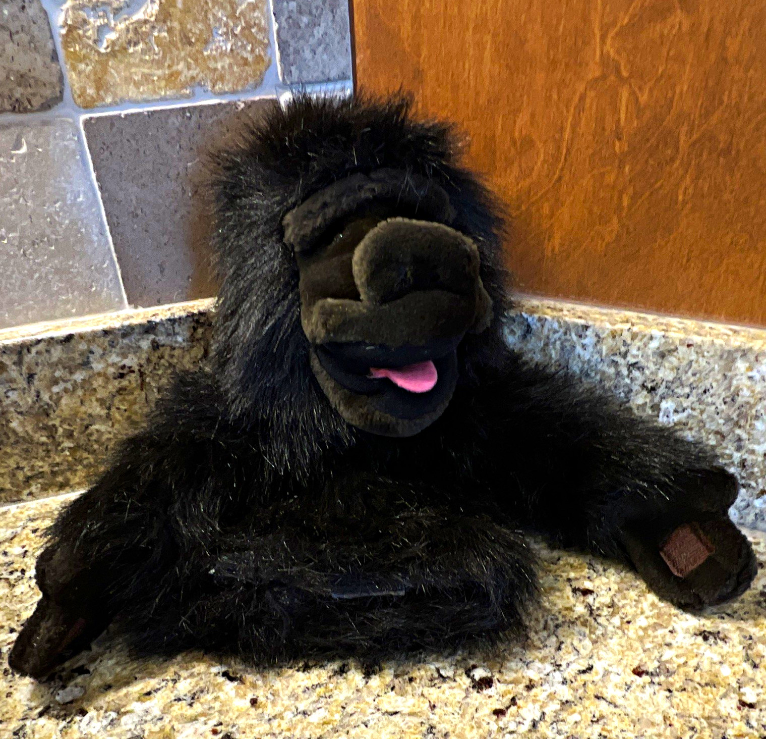 Dakin Vintage 1986 Gorilla Hand Puppet Black Plush Boys & Girls Age 3+