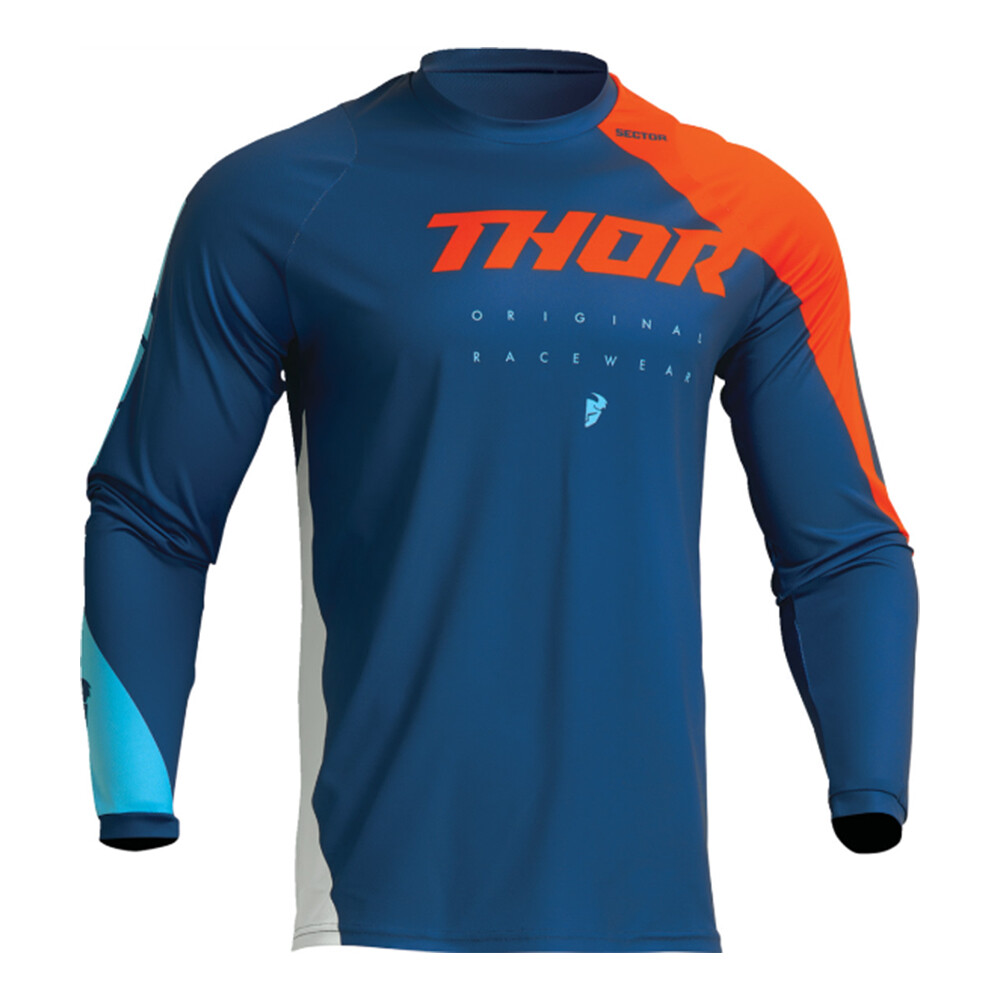 Thor Sector Edge Navy and Orange MX Off-Road Jersey - Men's Sizes SM - 3X