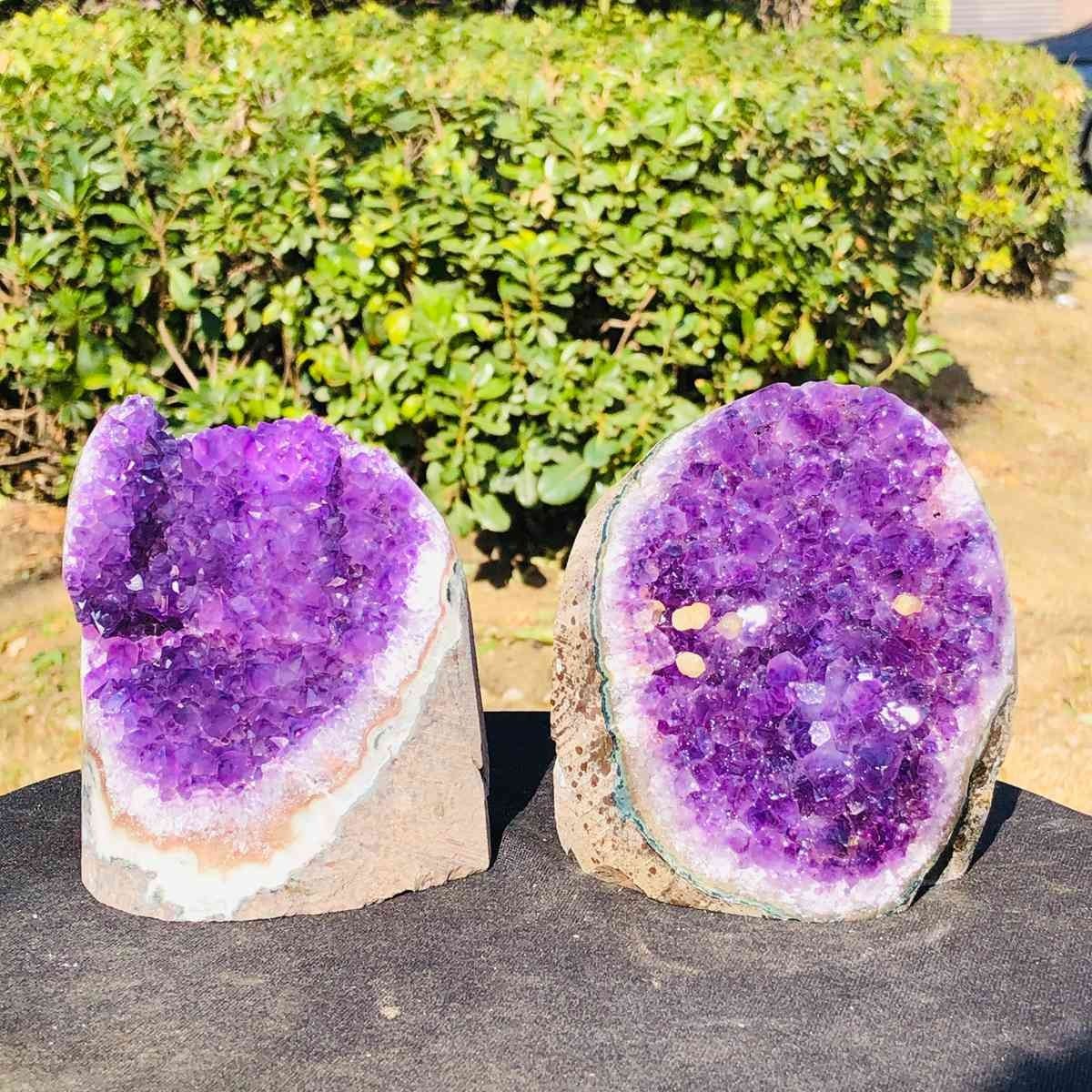 990g+860g grams of natural purple crystal cave mineral specimen MH3228