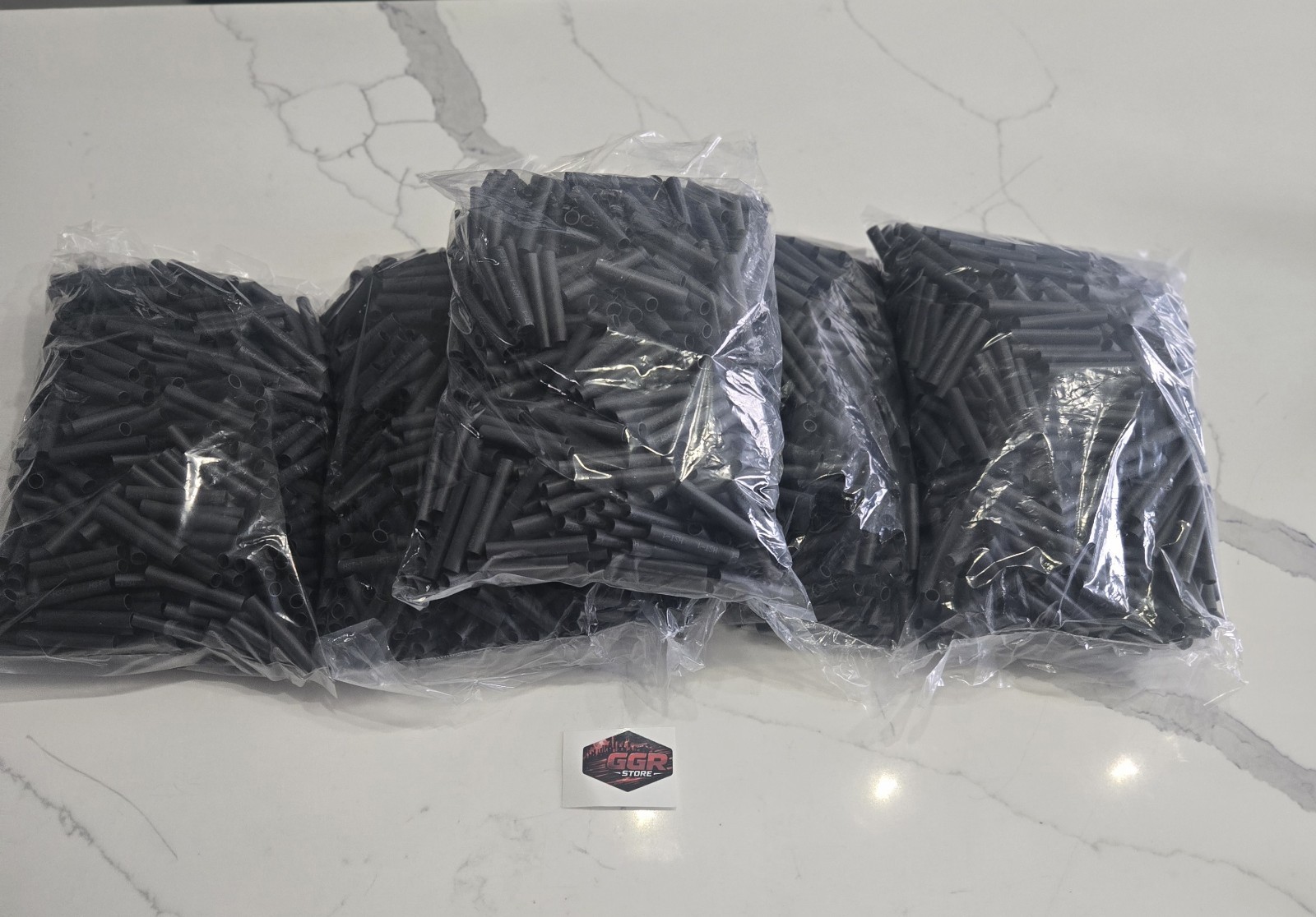2,500 Pieces 2 Inch Black, 1/4 Inch Diameter 2:1 Heat Shrink 2,500 Pieces 2 Inch Black, 1/4 Inch Diameter 2:1 Heat Shrink