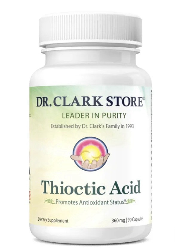 Dr. Clark Store Thioctic Acid Alpha Lipoic Acid Antioxidant 360 mg - 90 Caps NEW