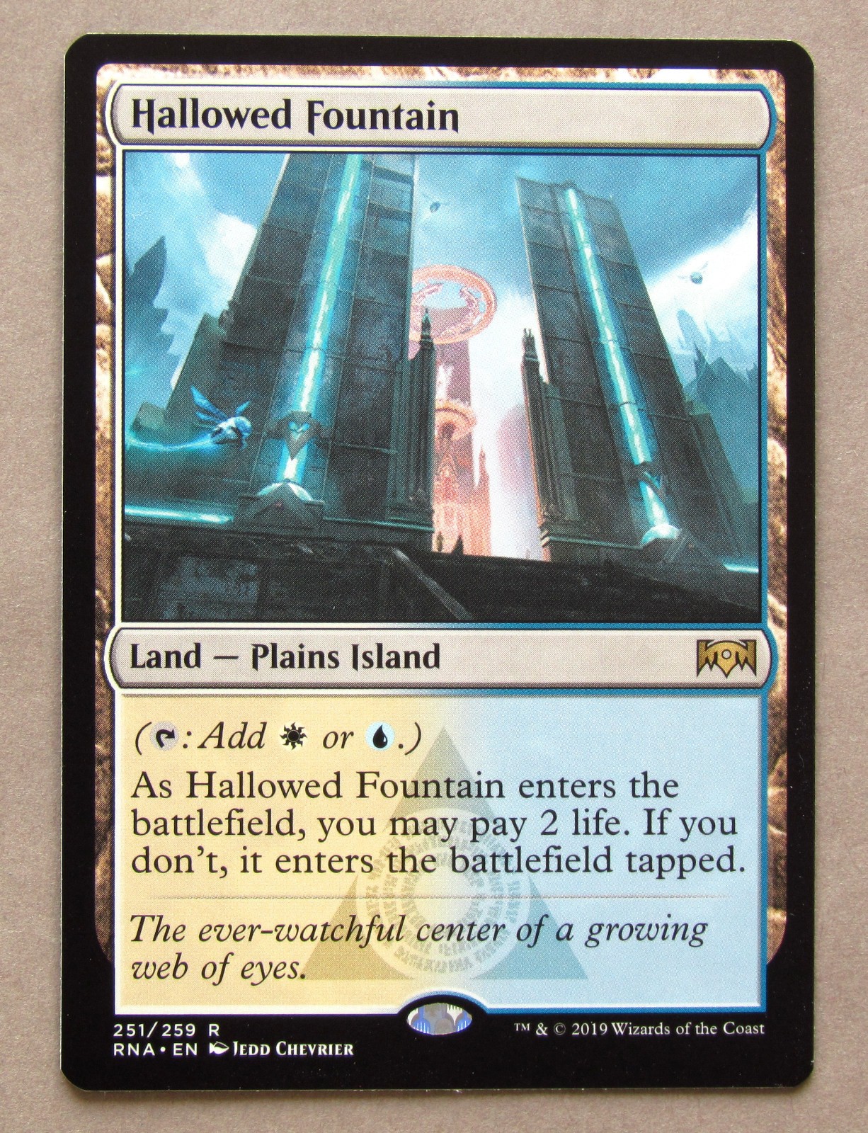 MTG HALLOWED FOUNTAIN (X1) RAVNICA ALLEGIANCE NM NEVER PLAYED Magic Card