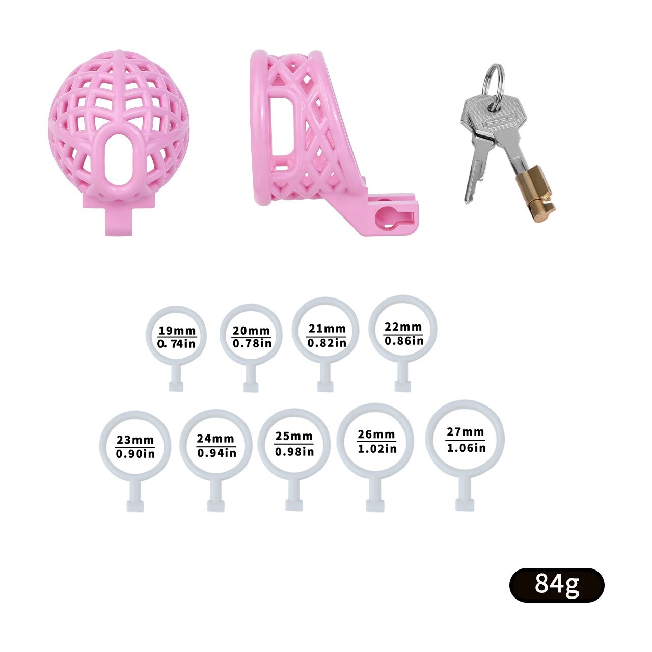 Resin Male Chastity Cage device Head Breathable Chastity Lock Belt With 9 Rings
